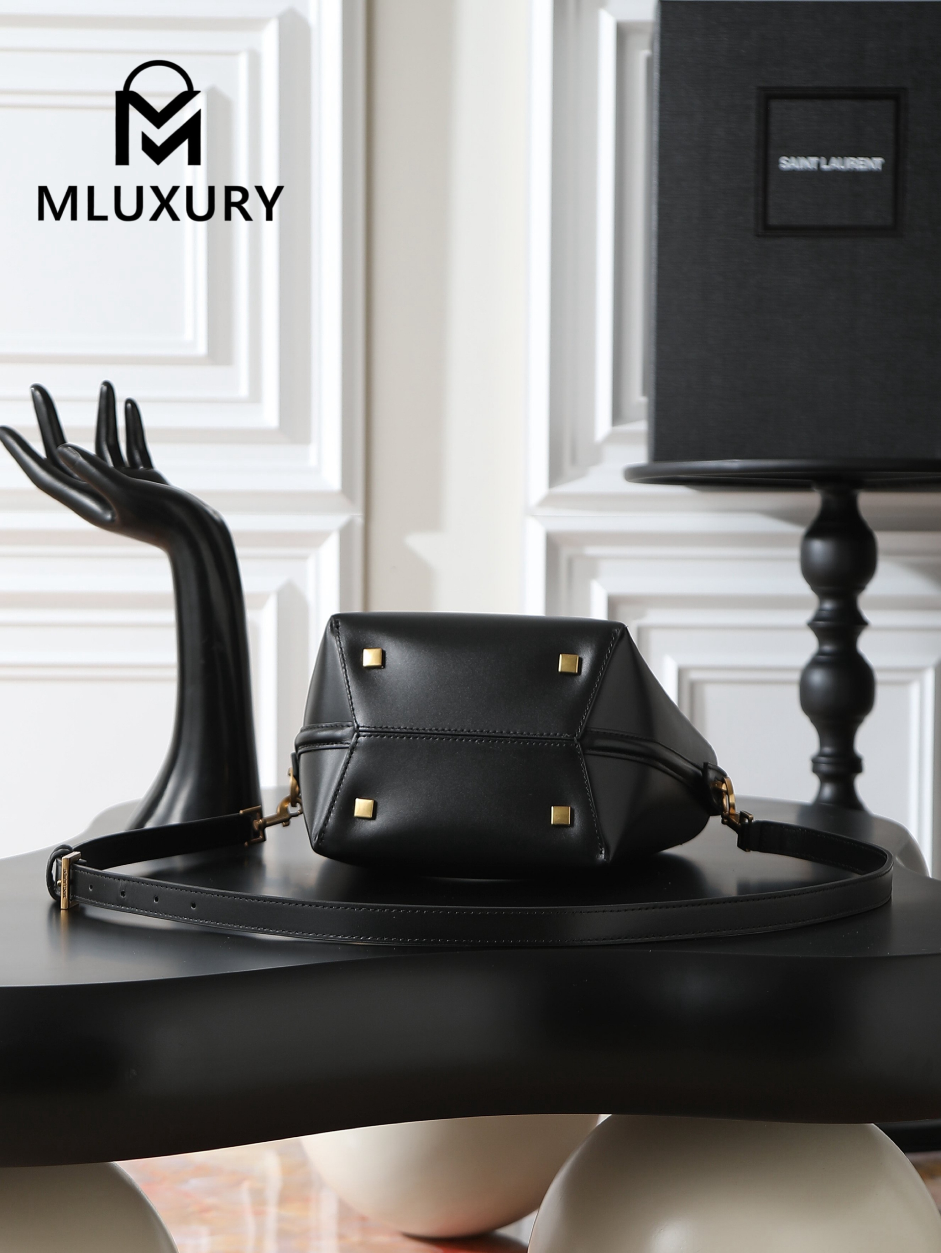 YSL LE 37 Bucket Bag, Small, Black