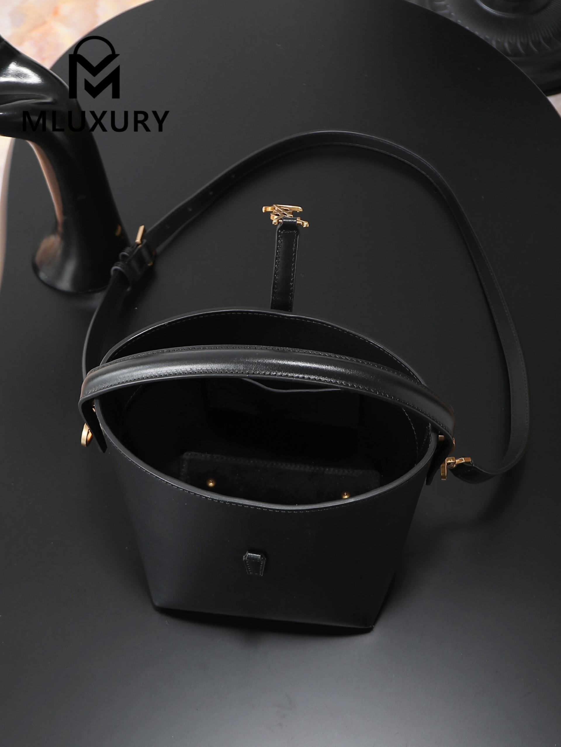 YSL LE 37 Bucket Bag, Small, Black