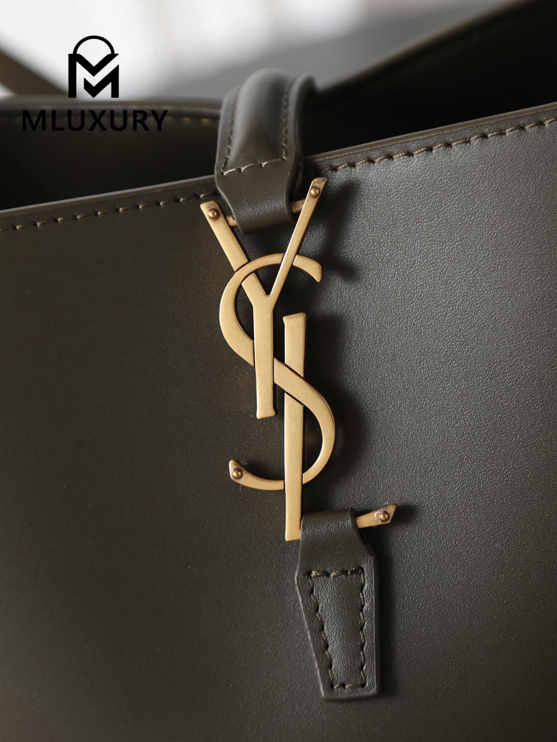 YSL LE 37 Bucket Bag, Small, Green