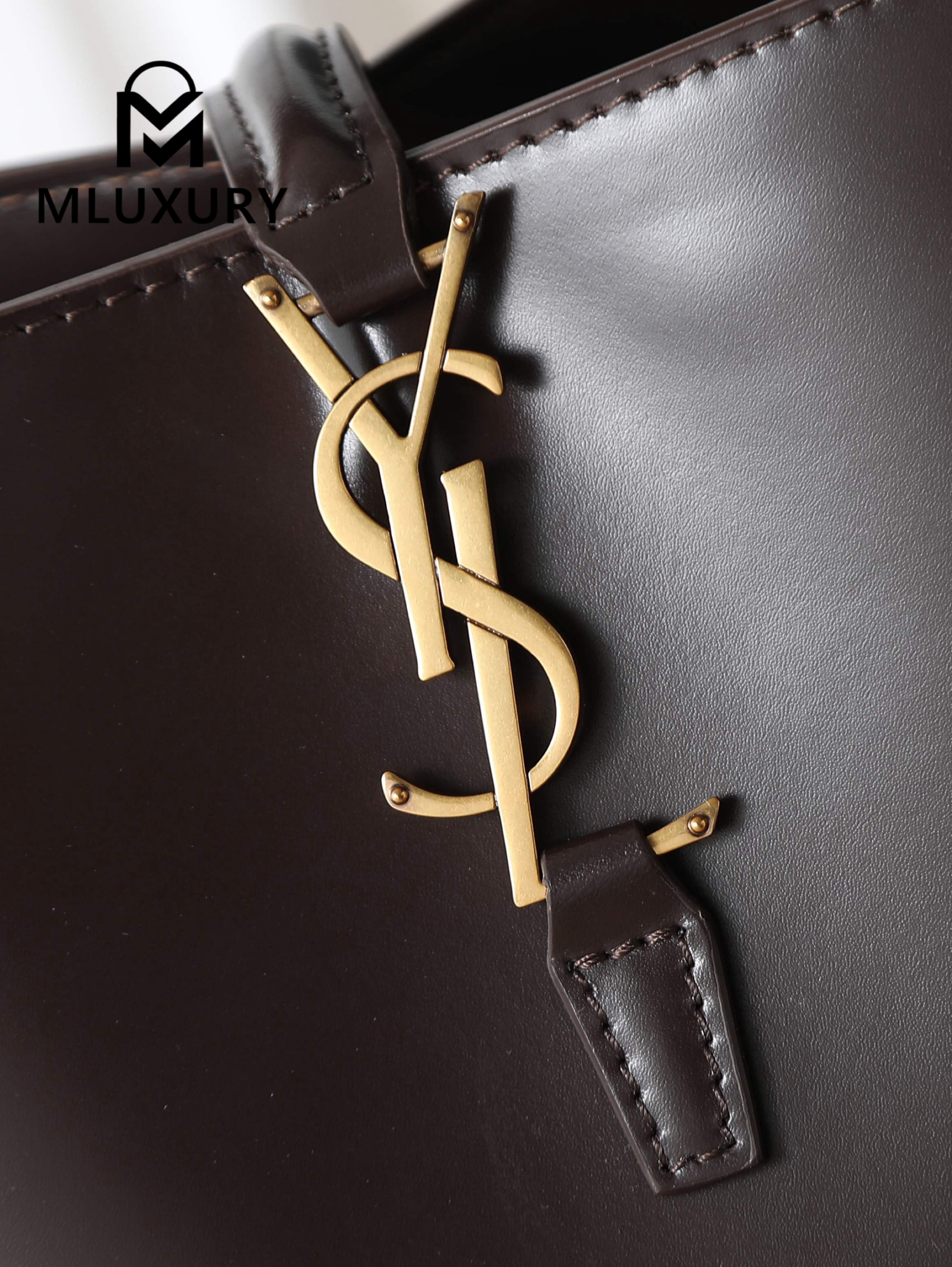 YSL LE 37 Bucket Bag, Small, Coffee Brown