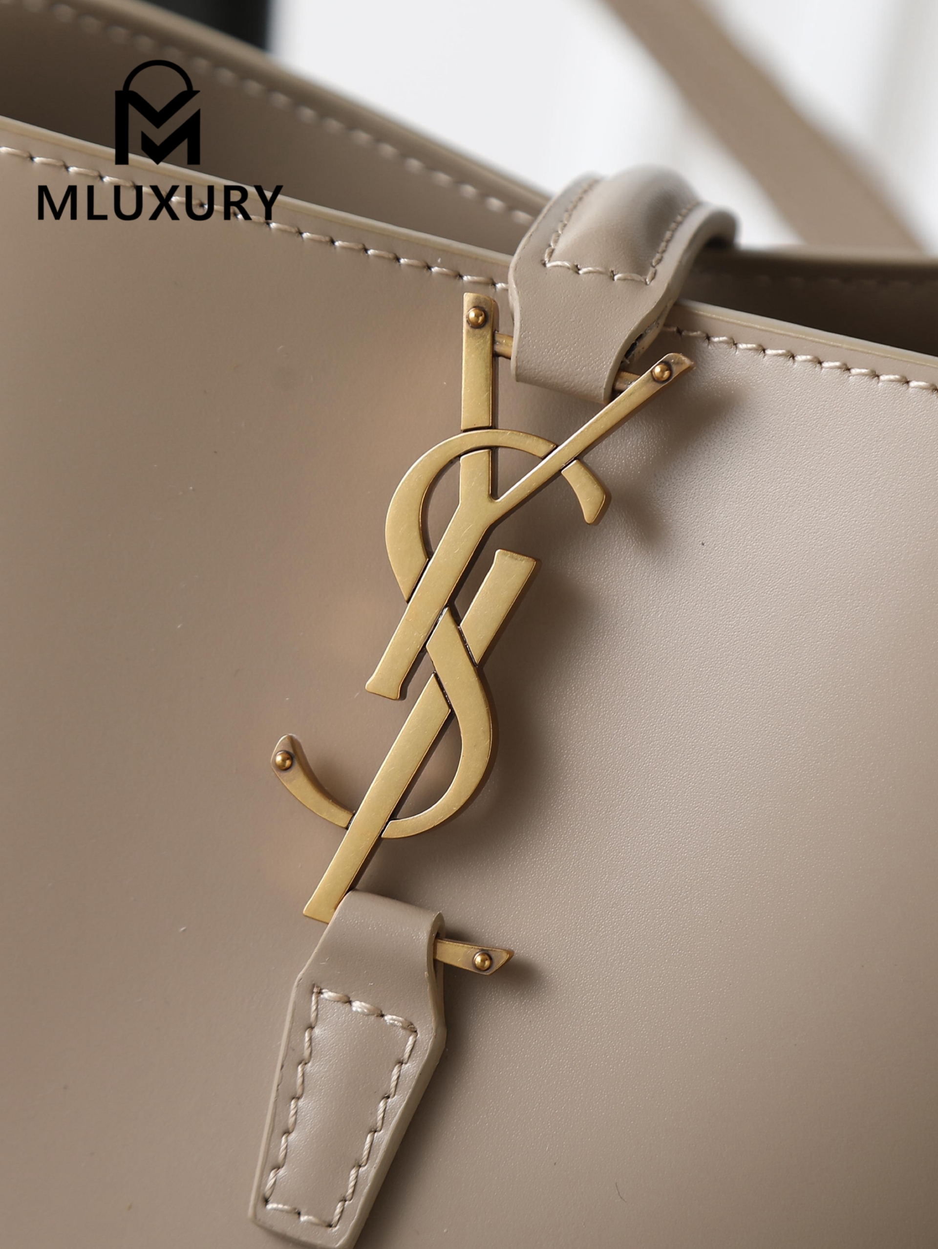 YSL LE 37 Bucket Bag (Small), Apricot