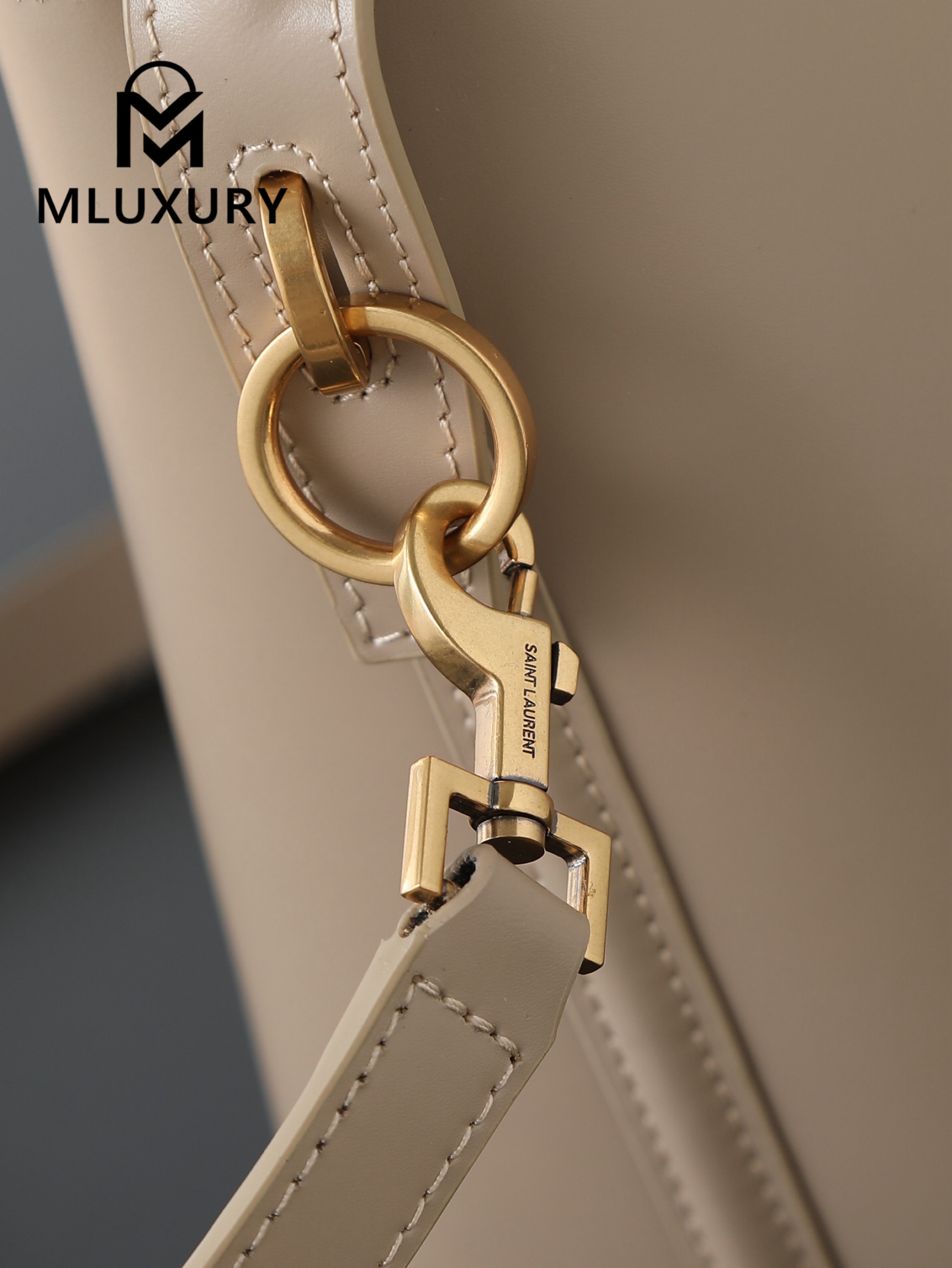 YSL LE 37 Bucket Bag (Small), Apricot