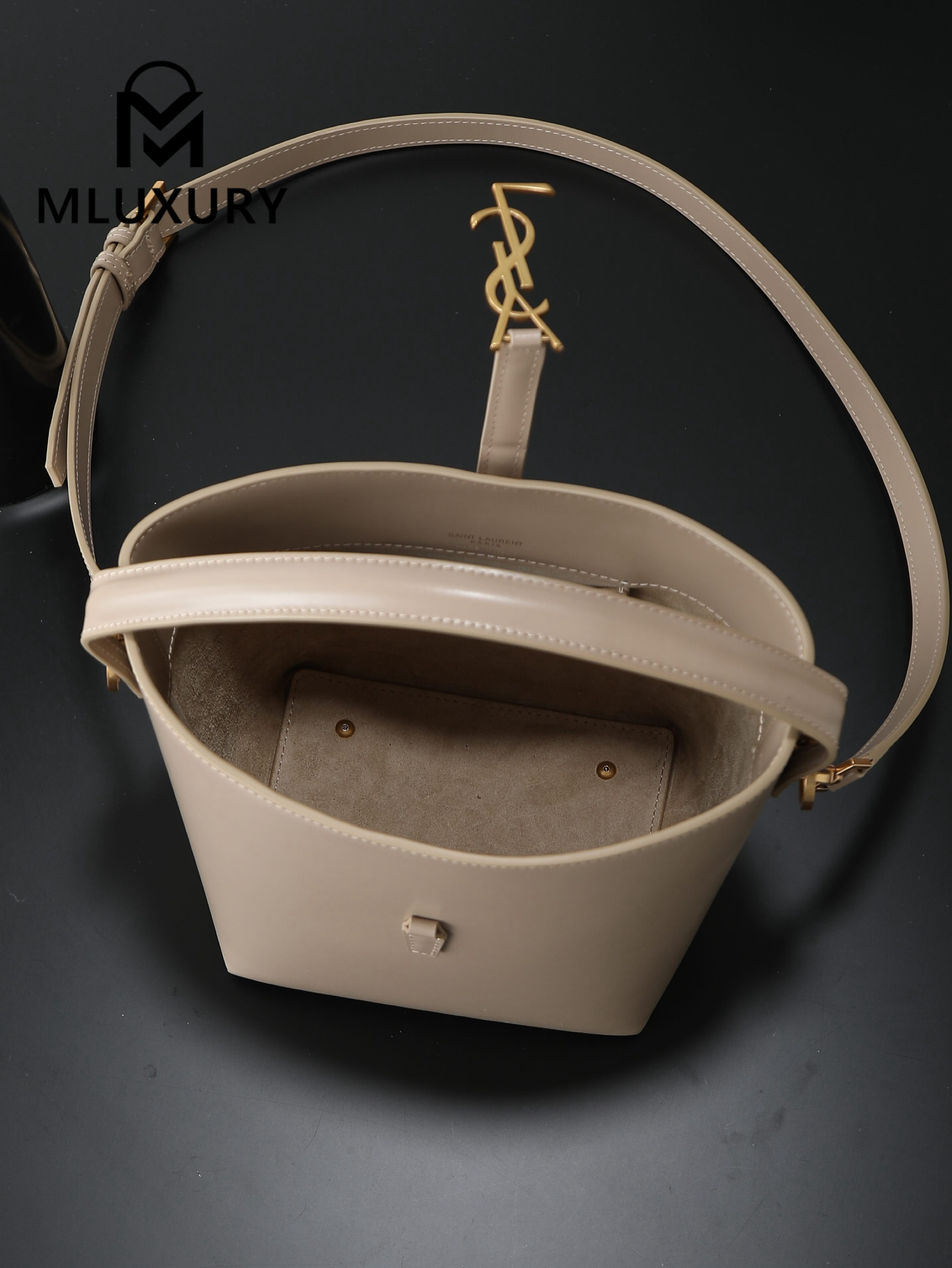 YSL LE 37 Bucket Bag (Small), Apricot