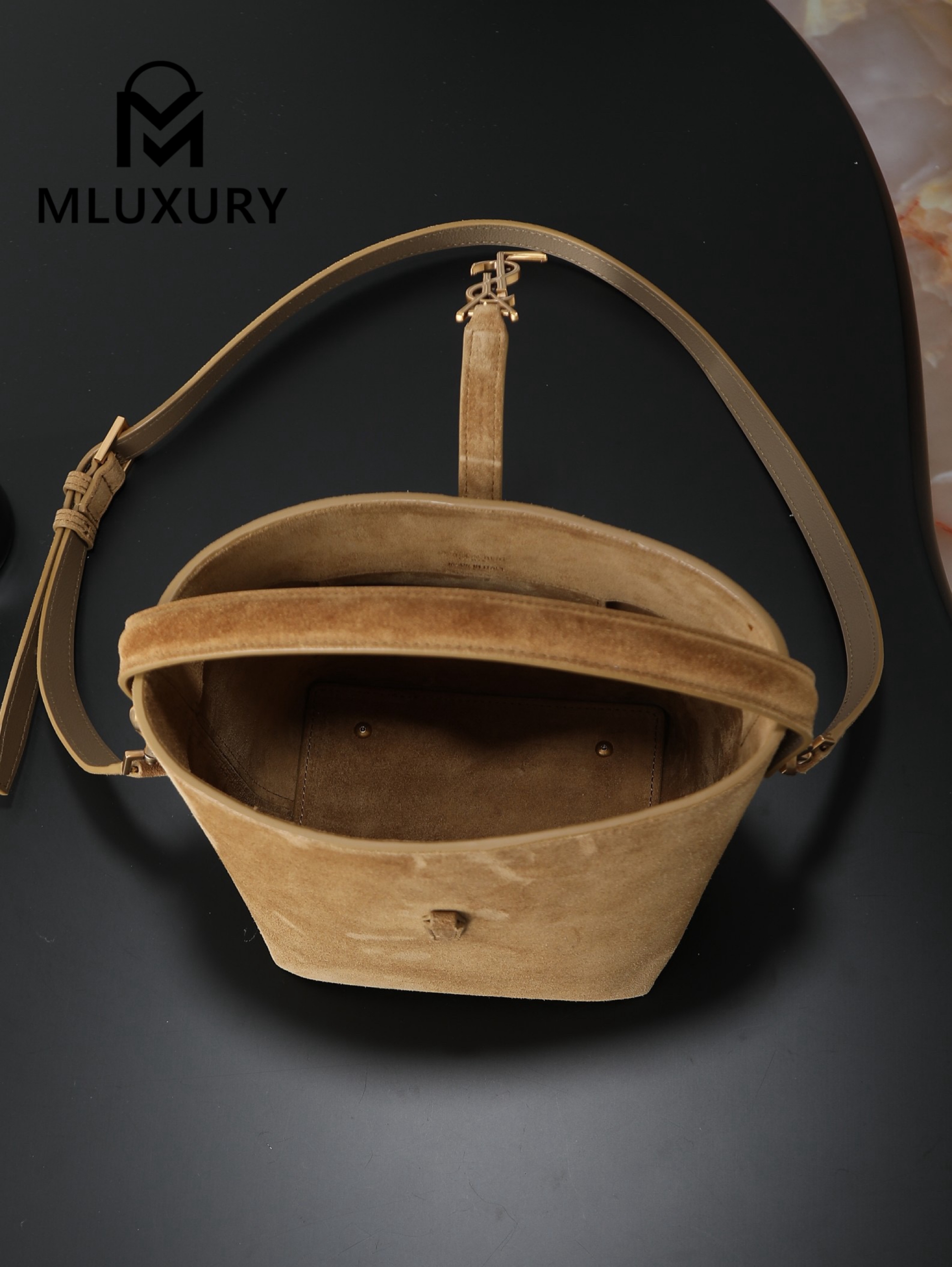 YSL LE 37 Bucket Bag (Small), Suede