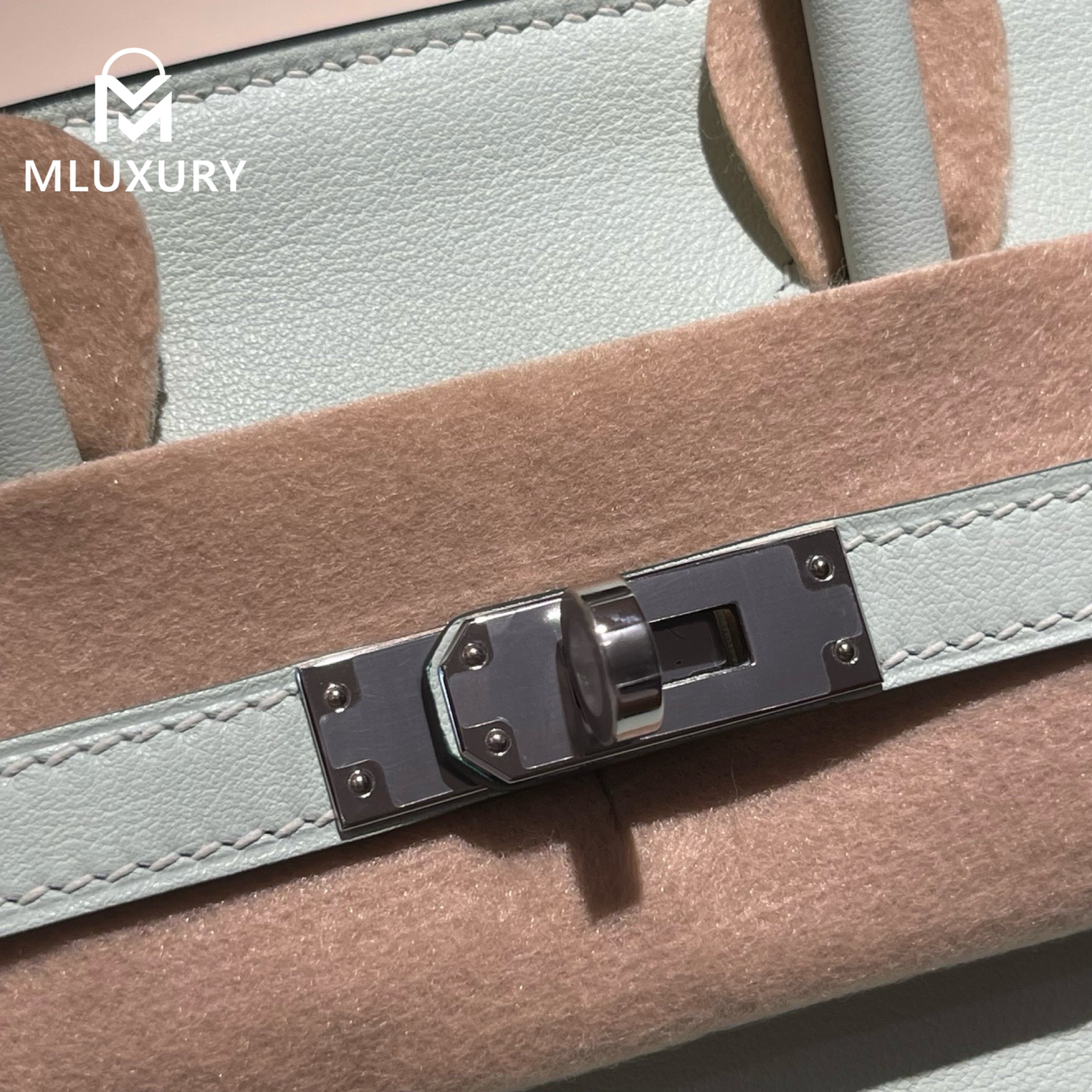 Hermès Birkin 25 Swift leather, new mint green, silver hardware.