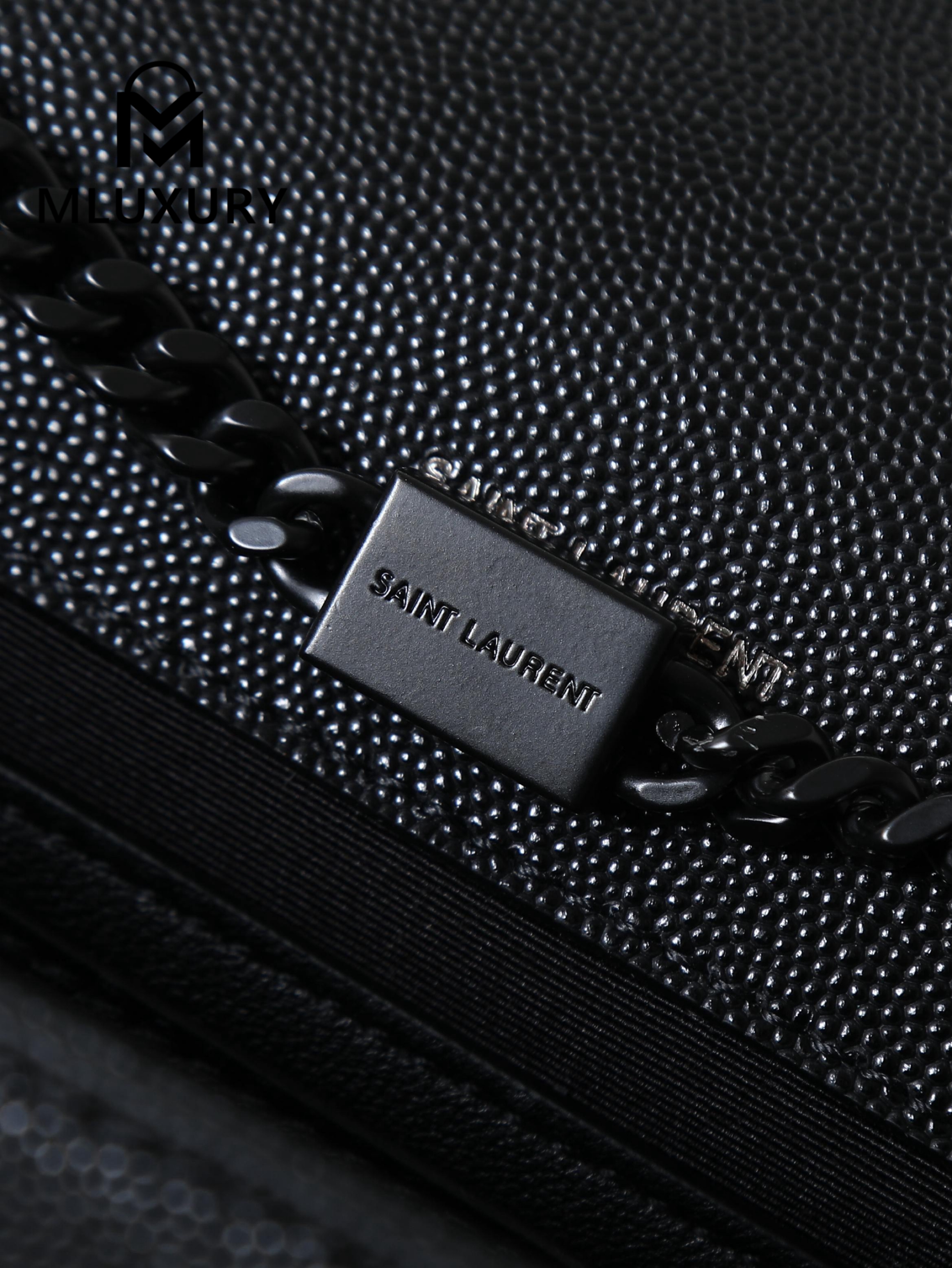 YSL KATE Black Caviar with Black Buckle