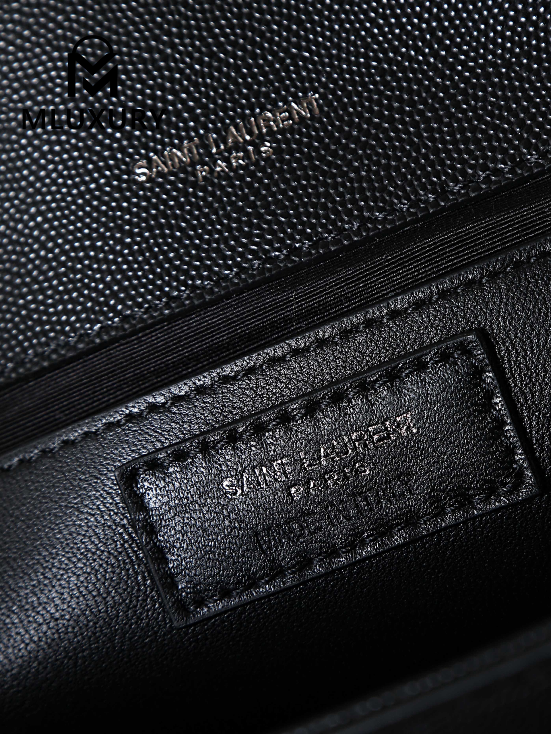 YSL KATE Black Caviar with Black Buckle
