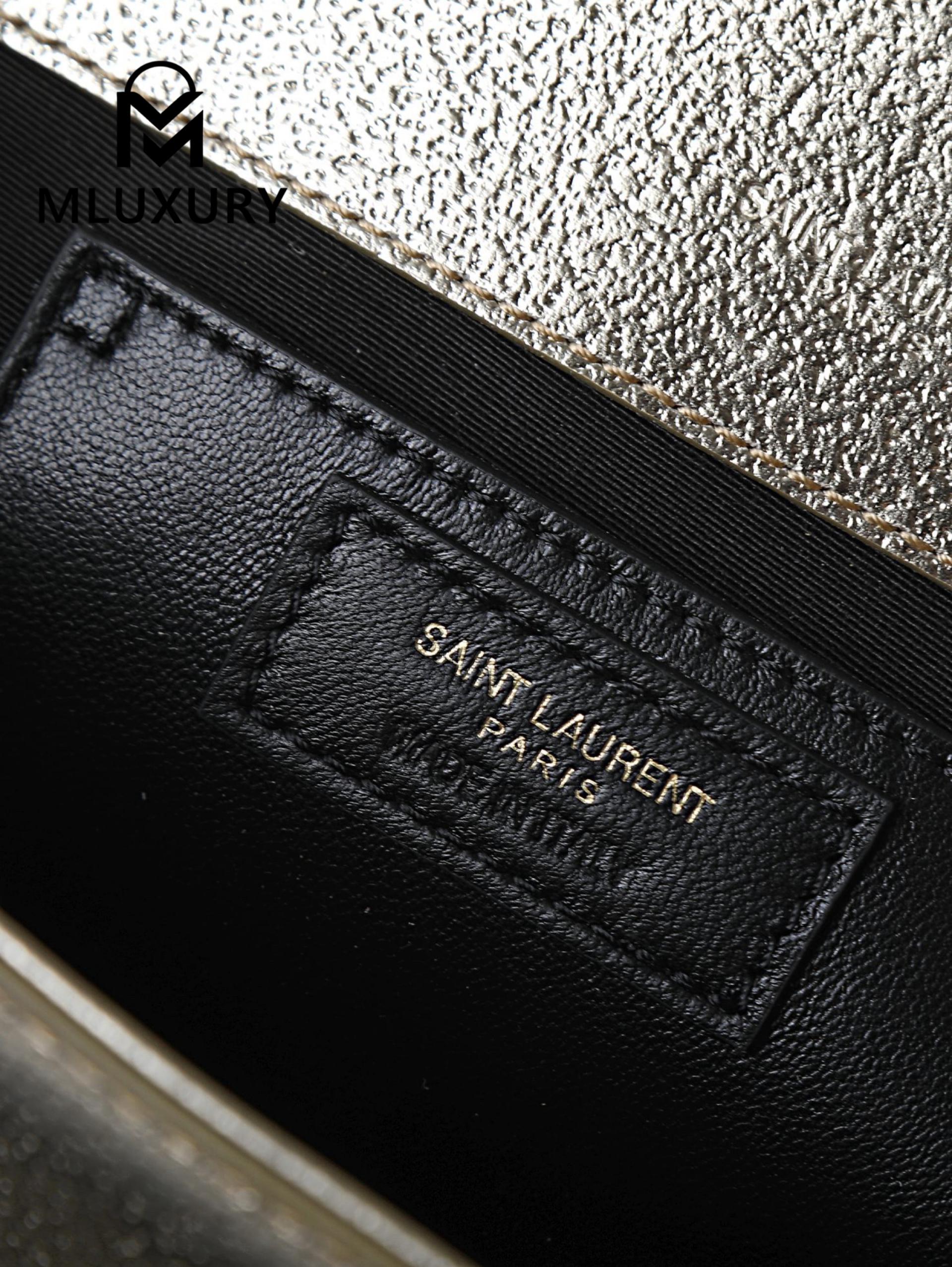 YSL KATE Gold Diamond-Patterned Buckle · 24cm