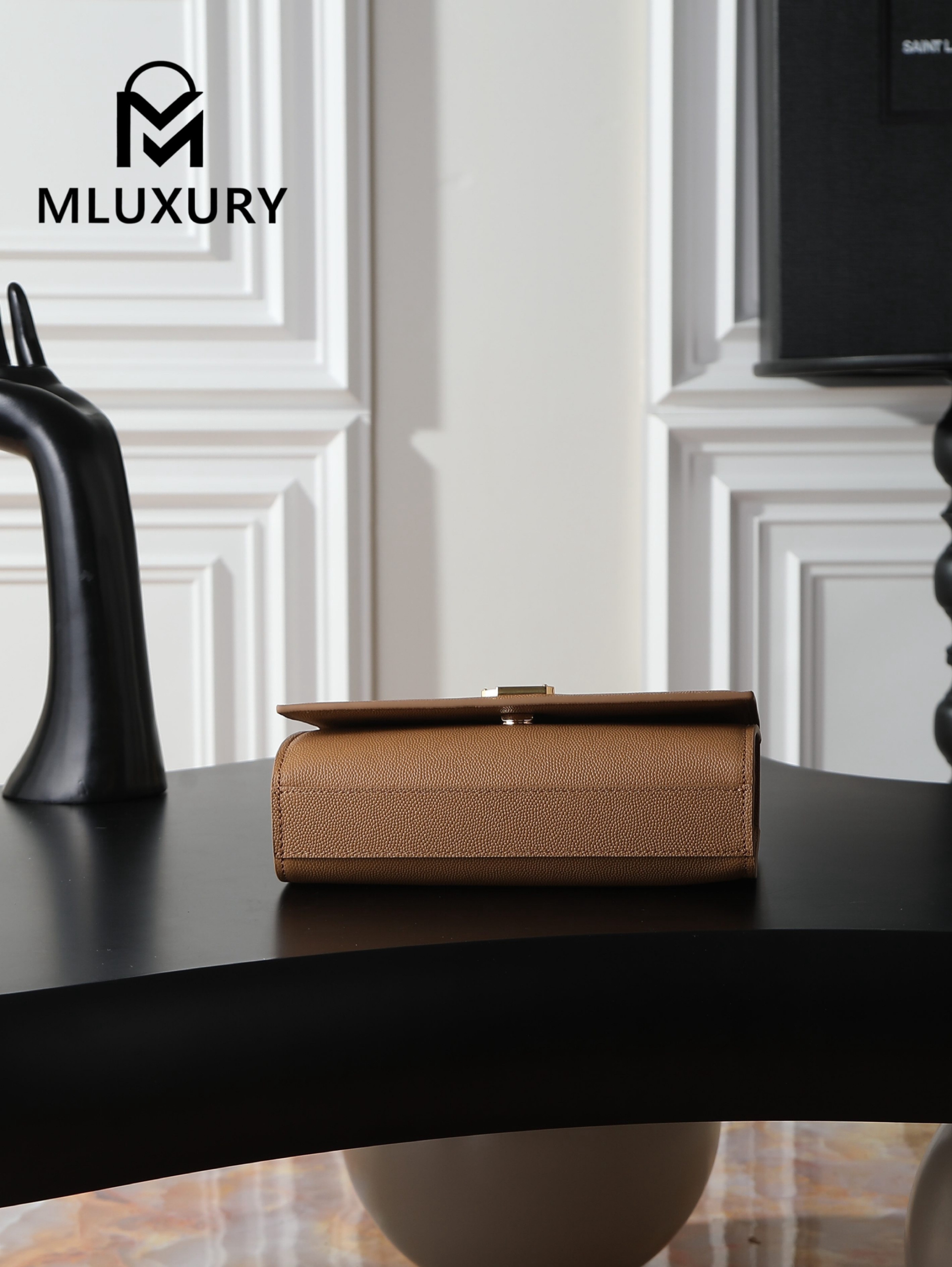 YSL Kate Caviar Gold Buckle·20cm