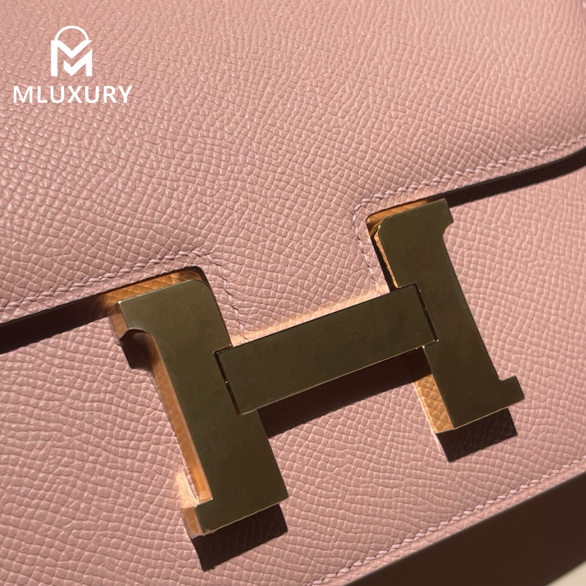 Hermès Constance 19 Flight Attendant New Style, with Mirror, Epsom Leather, 3Q Cherry Blossom Pink, Gold Hardware