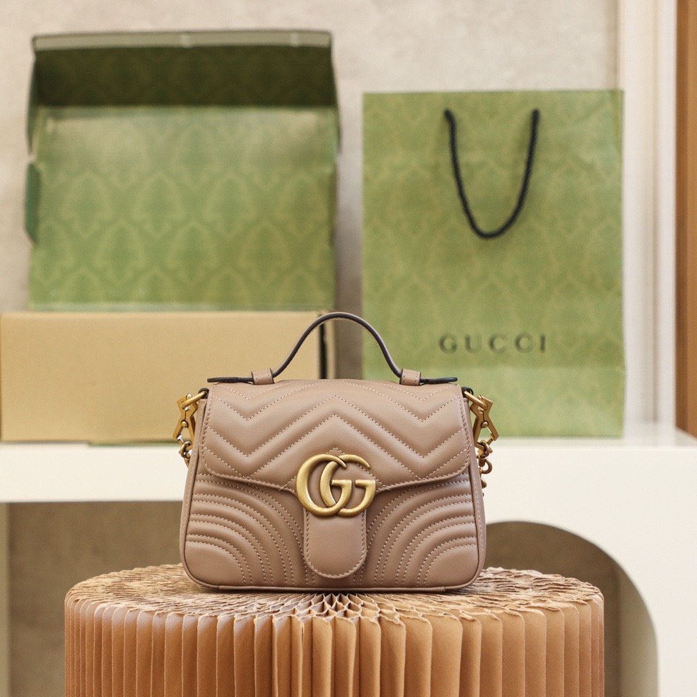 GUCCI Marmont Mini – Messenger Bag Series (Apricot)