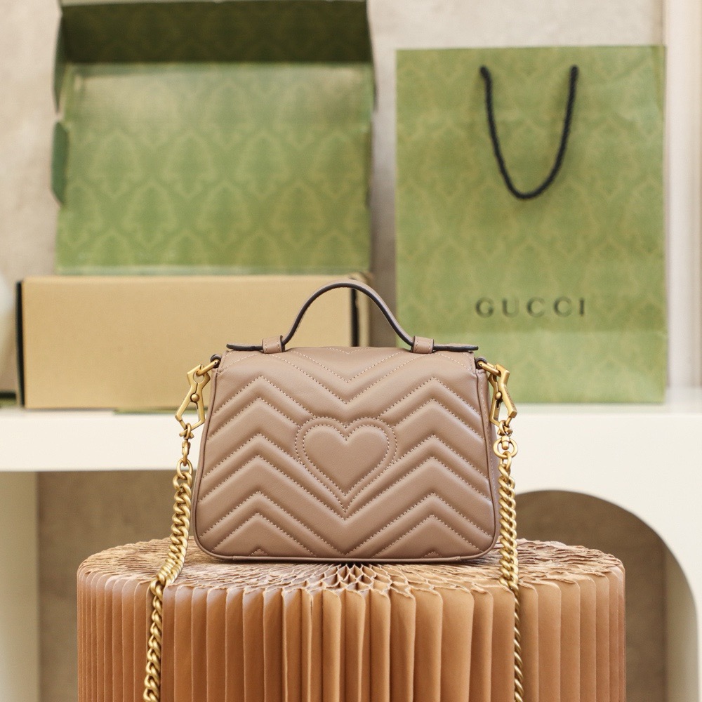 GUCCI Marmont Mini – Messenger Bag Series (Apricot)