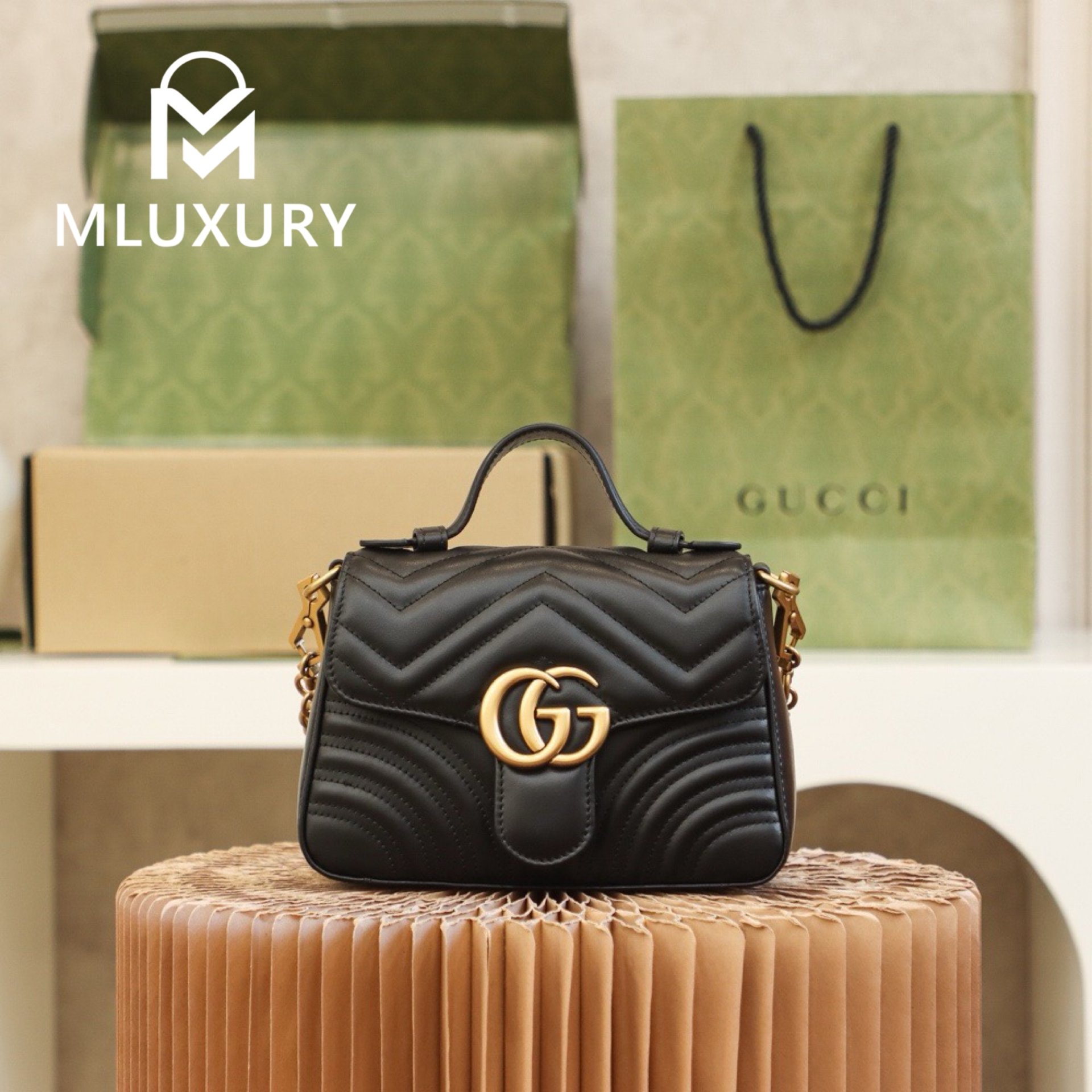 GUCCI Marmont Mini – Messenger Bag Series (Black)