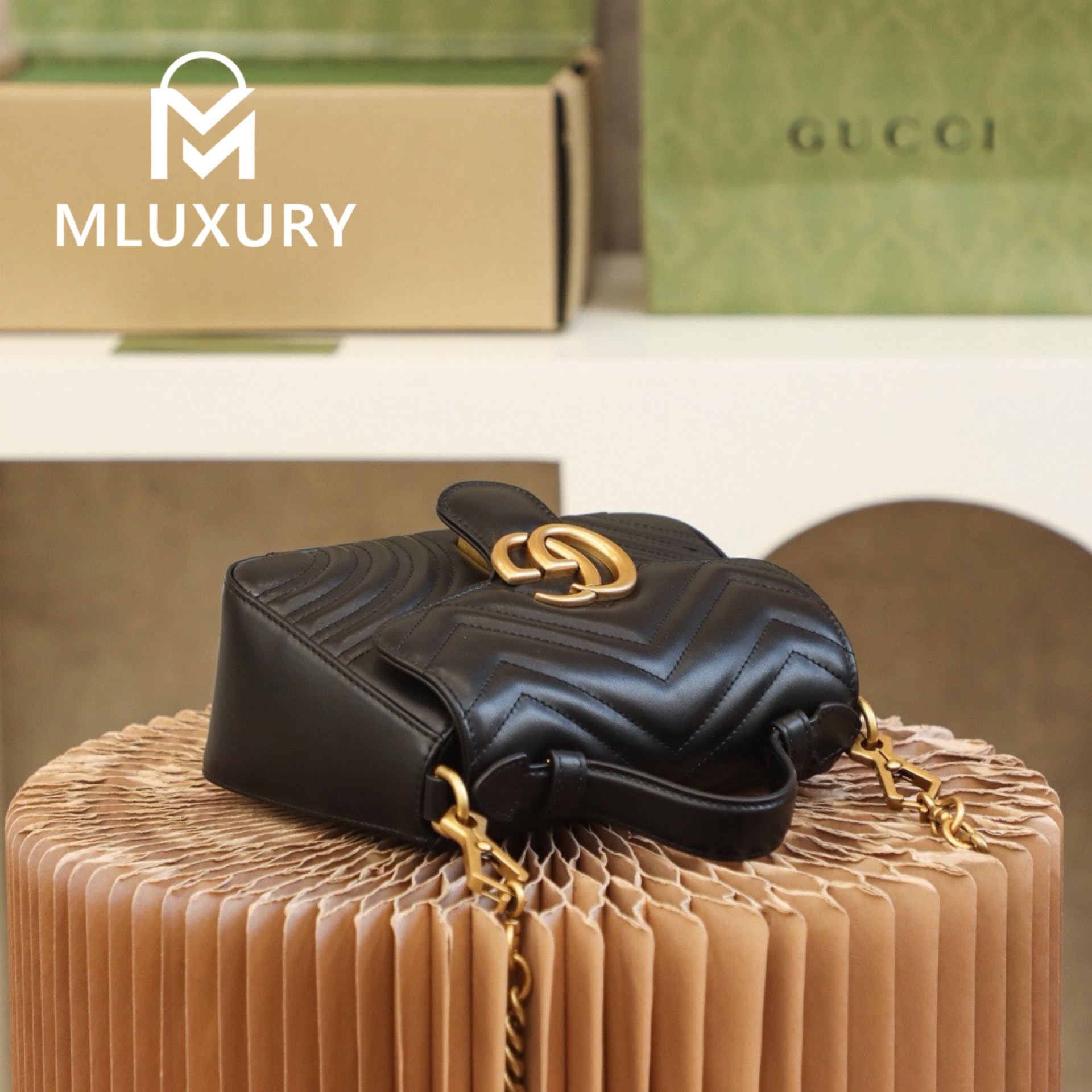 GUCCI Marmont Mini – Messenger Bag Series (Black)