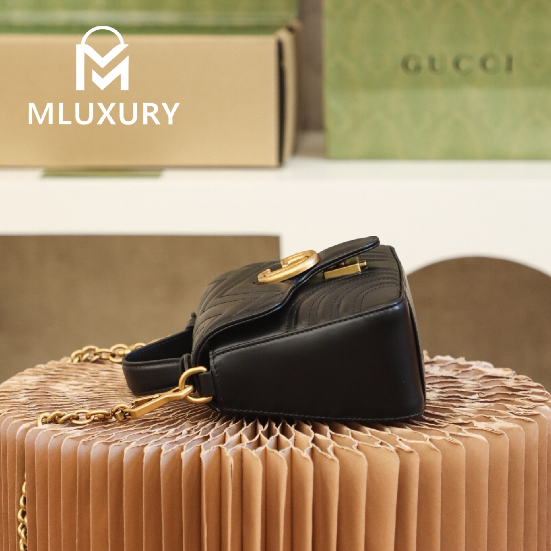 GUCCI Marmont Mini – Messenger Bag Series (Black)