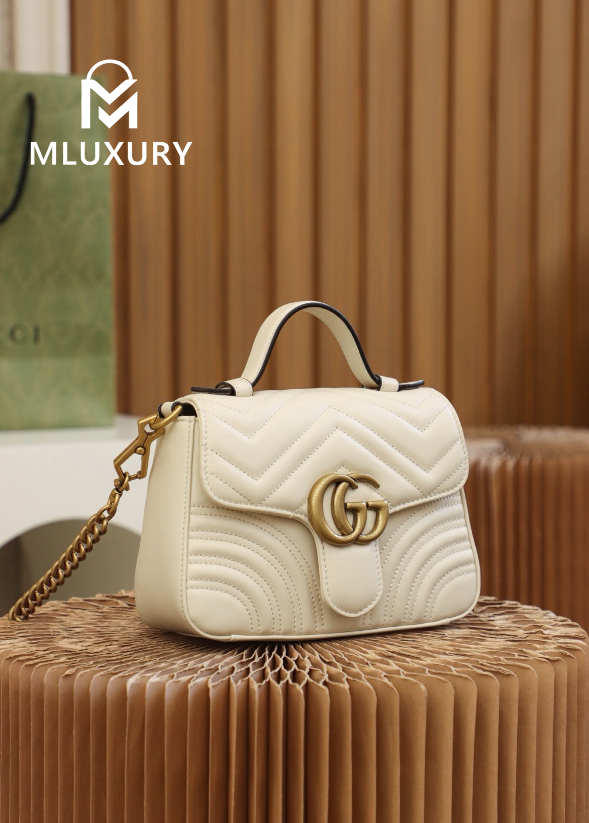 GUCCI Marmont Mini – Messenger Bag Series (White)