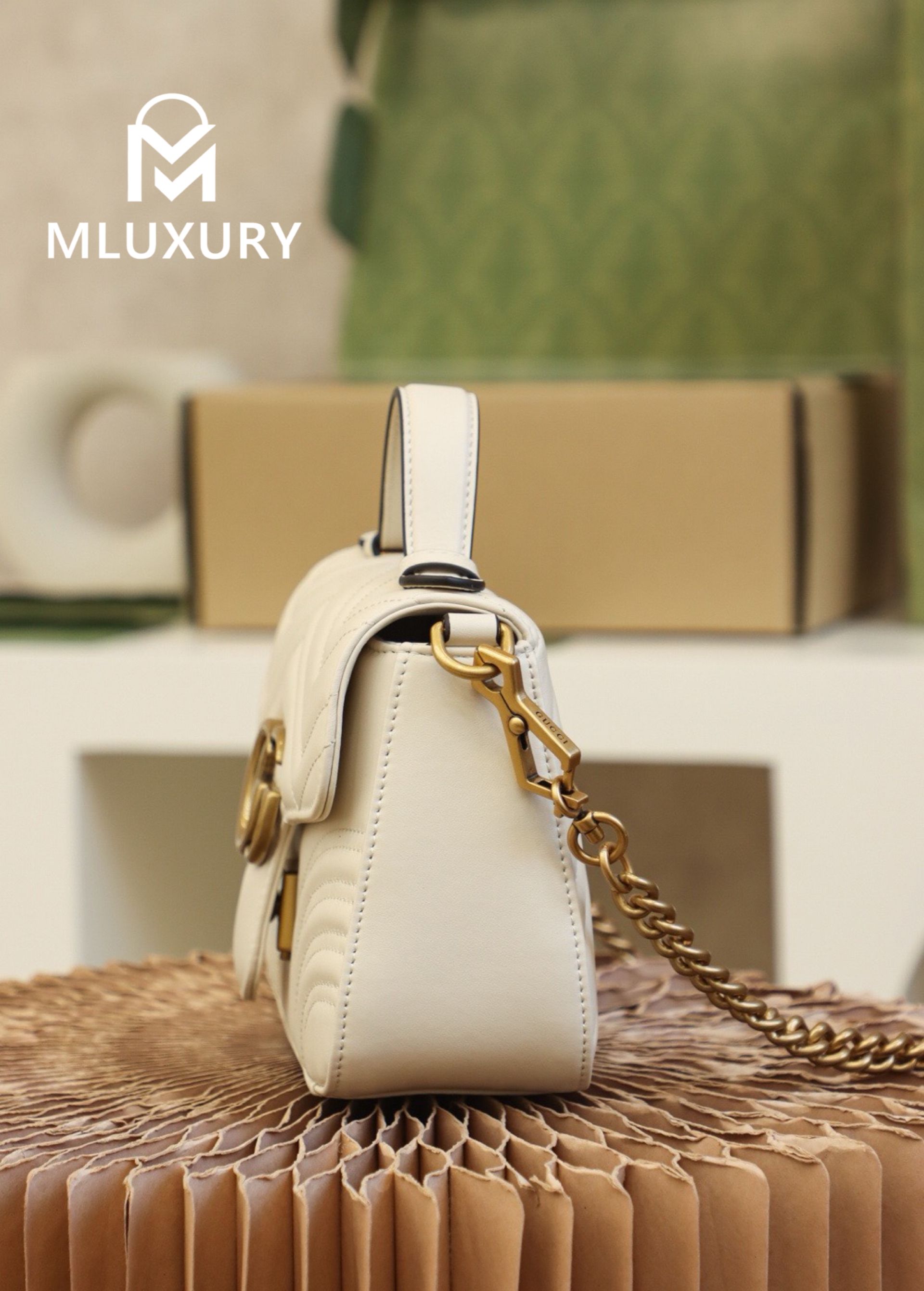 GUCCI Marmont Mini – Messenger Bag Series (White)
