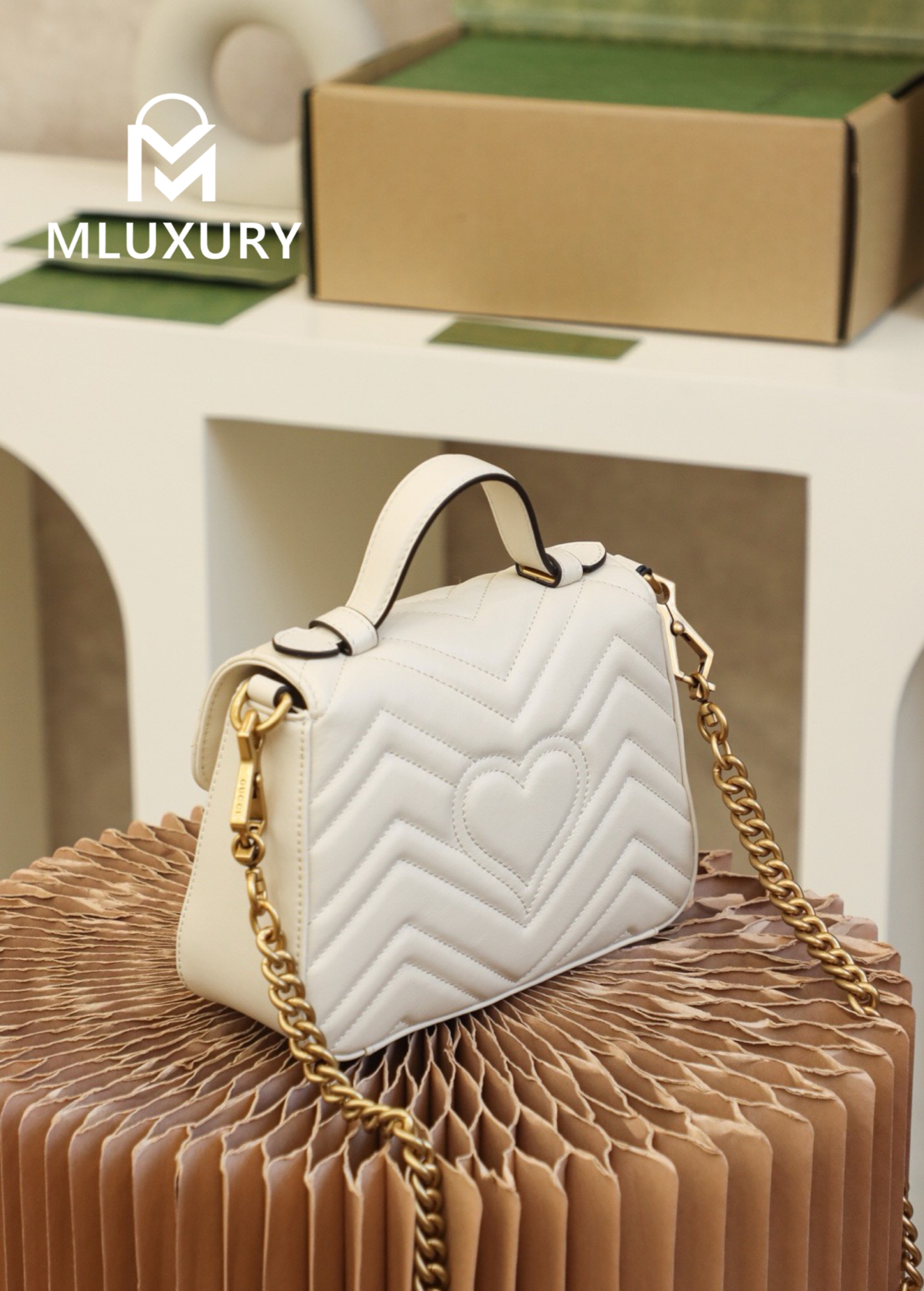 GUCCI Marmont Mini – Messenger Bag Series (White)