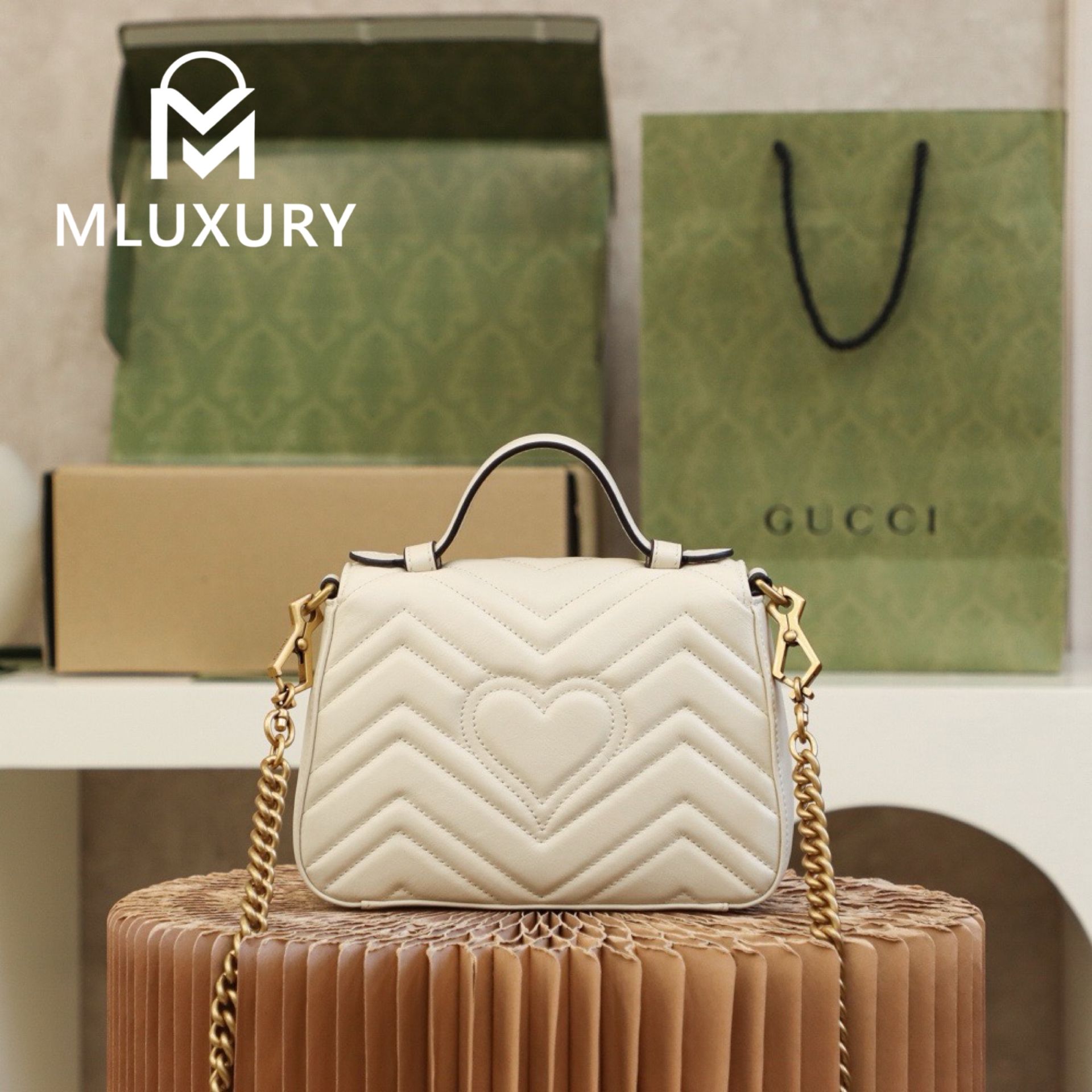 GUCCI Marmont Mini – Messenger Bag Series (White)