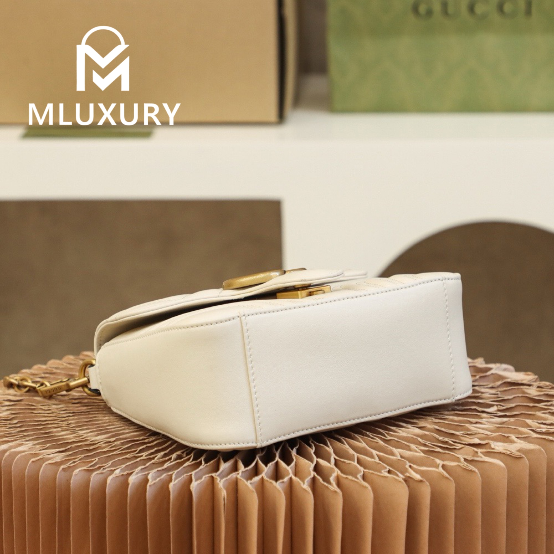 GUCCI Marmont Mini – Messenger Bag Series (White)