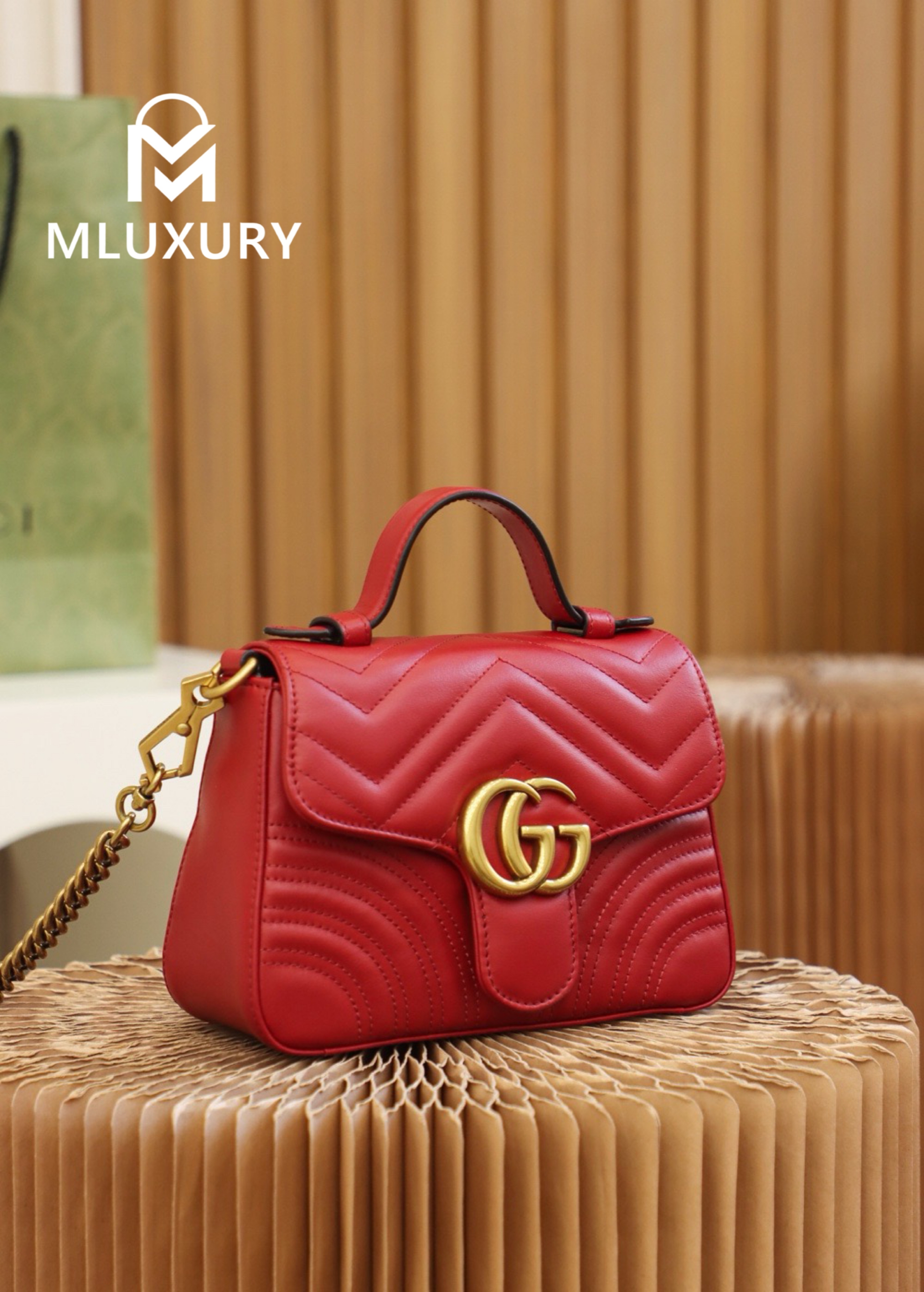GUCCI Marmont Mini – Messenger Bag Series (Burgundy)