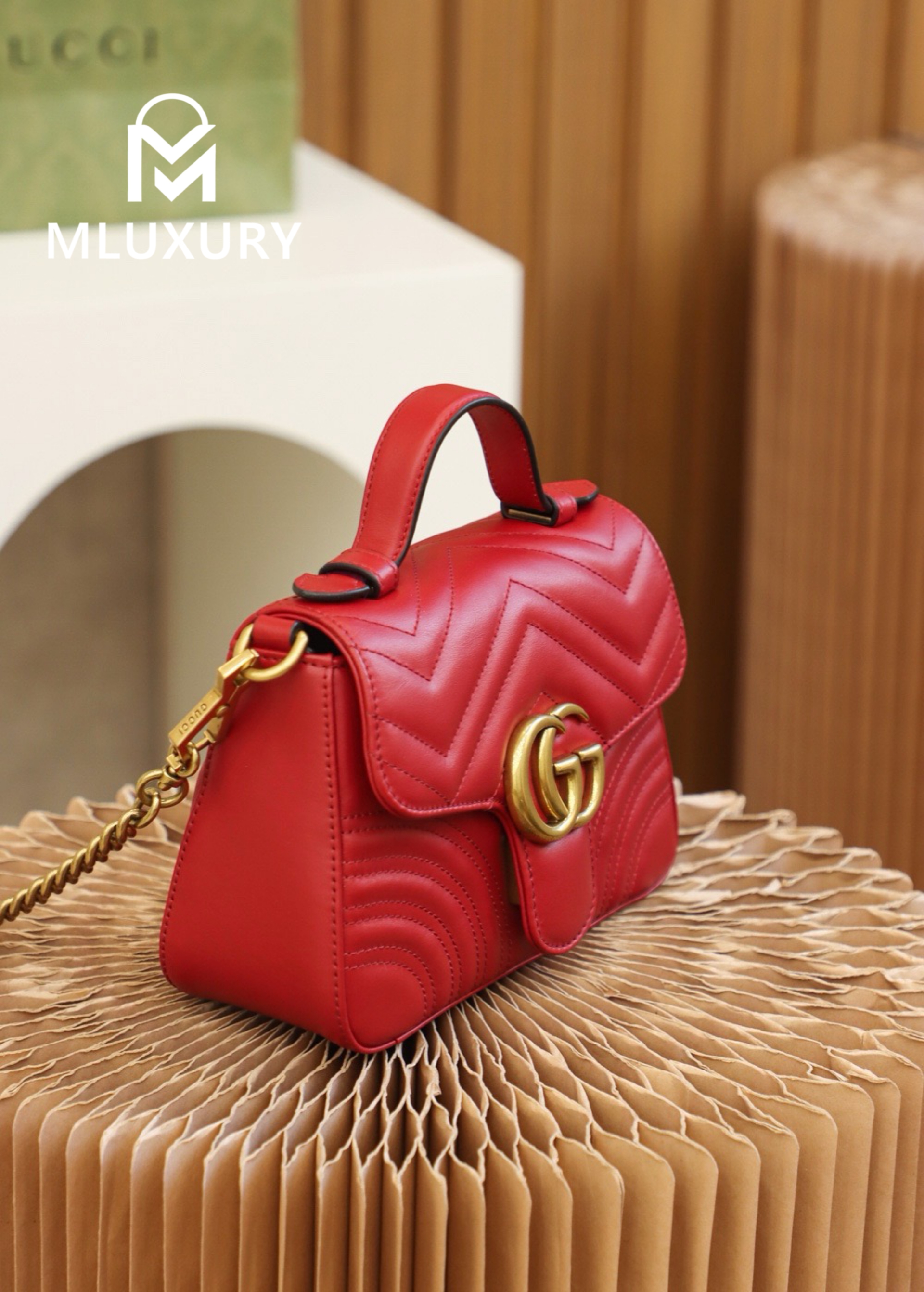 GUCCI Marmont Mini – Messenger Bag Series (Burgundy)