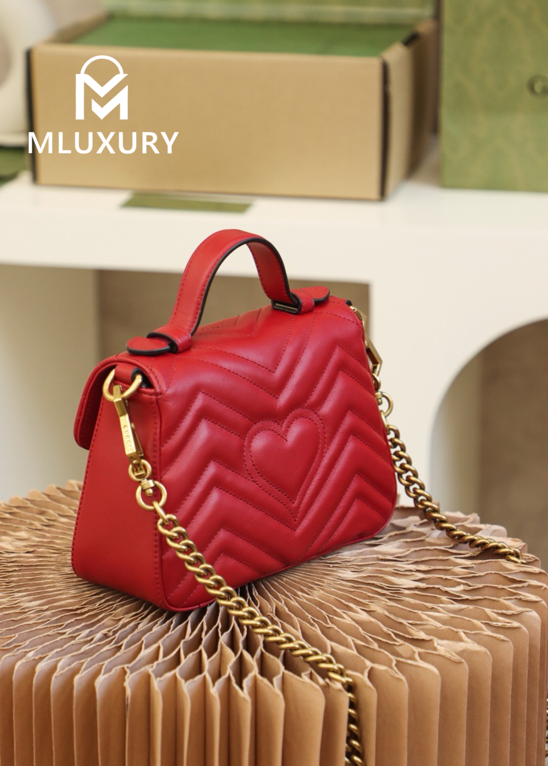 GUCCI Marmont Mini – Messenger Bag Series (Burgundy)