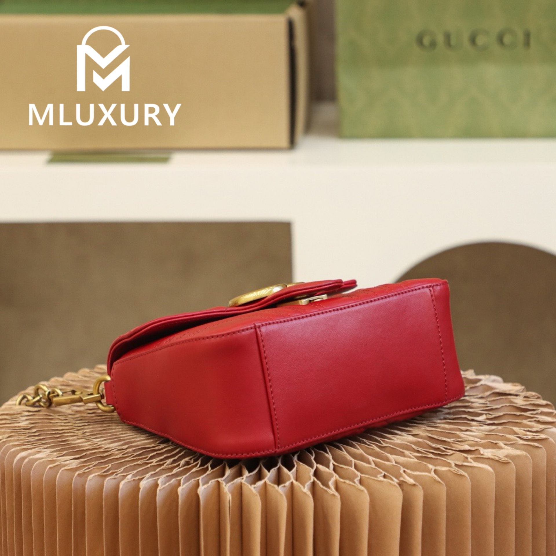 GUCCI Marmont Mini – Messenger Bag Series (Burgundy)