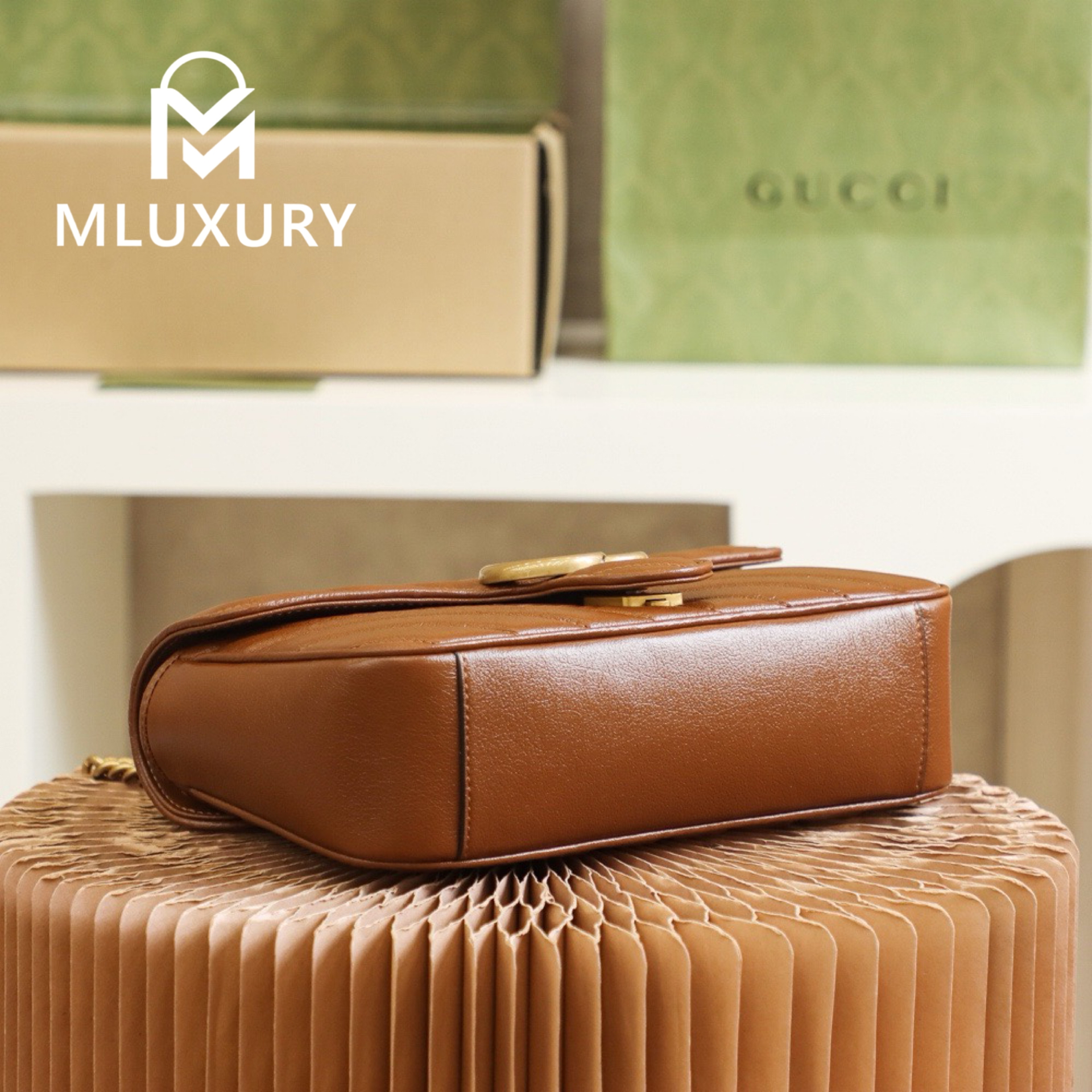 GUCCI Marmont 26，Milk Tea Color