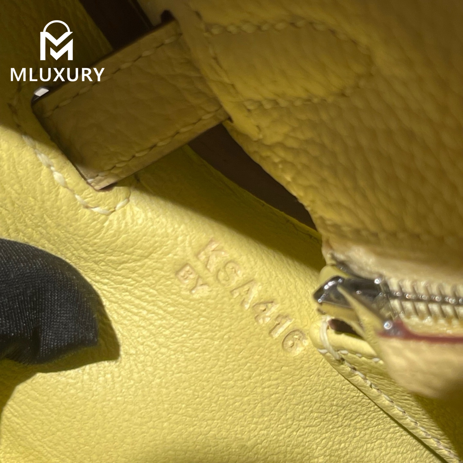 Hermès Kelly 25, Togo leather with inner stitching, Chick yellow color, Silver hardware