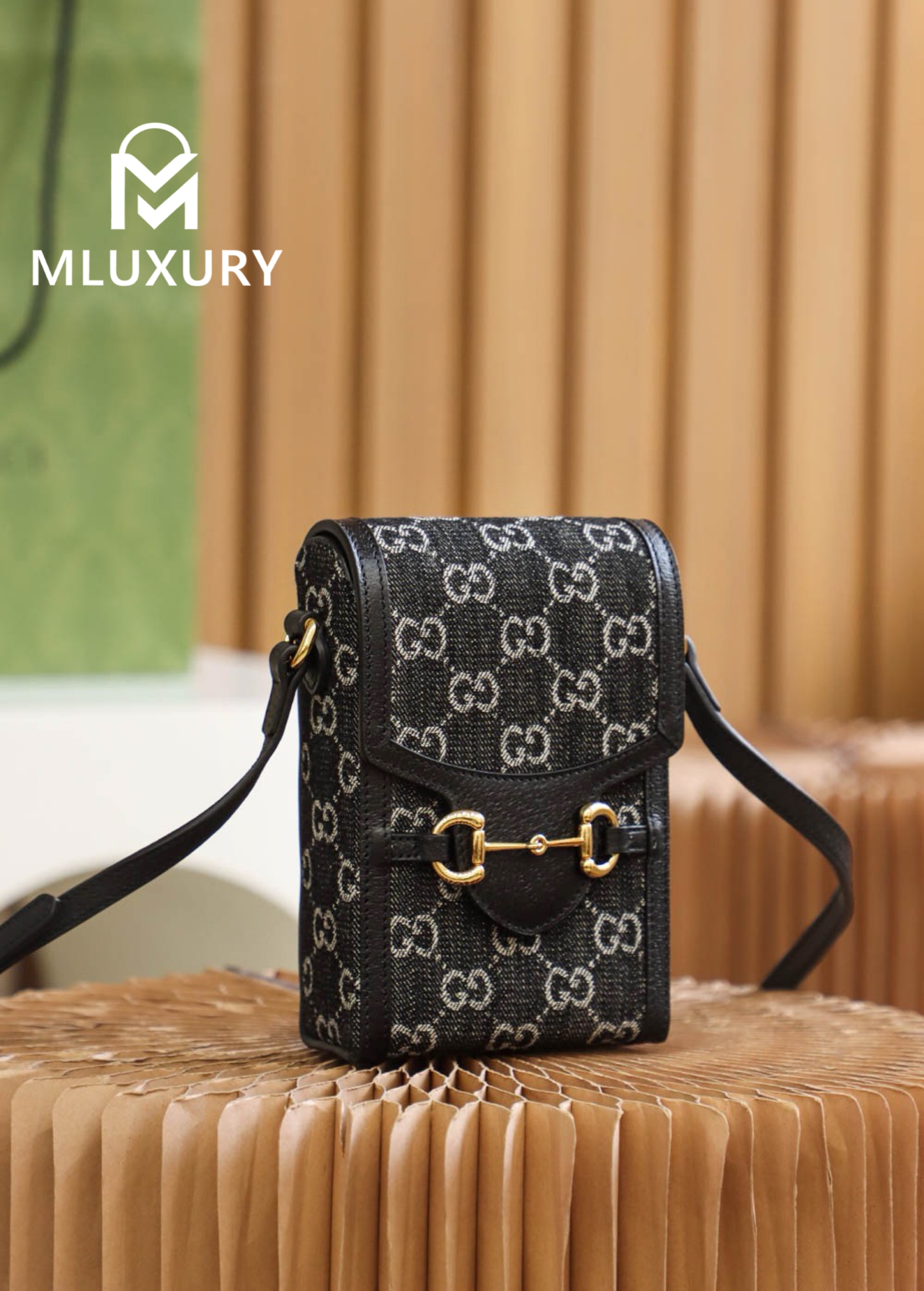 GUCCI Horsebit 1955 Black Denim