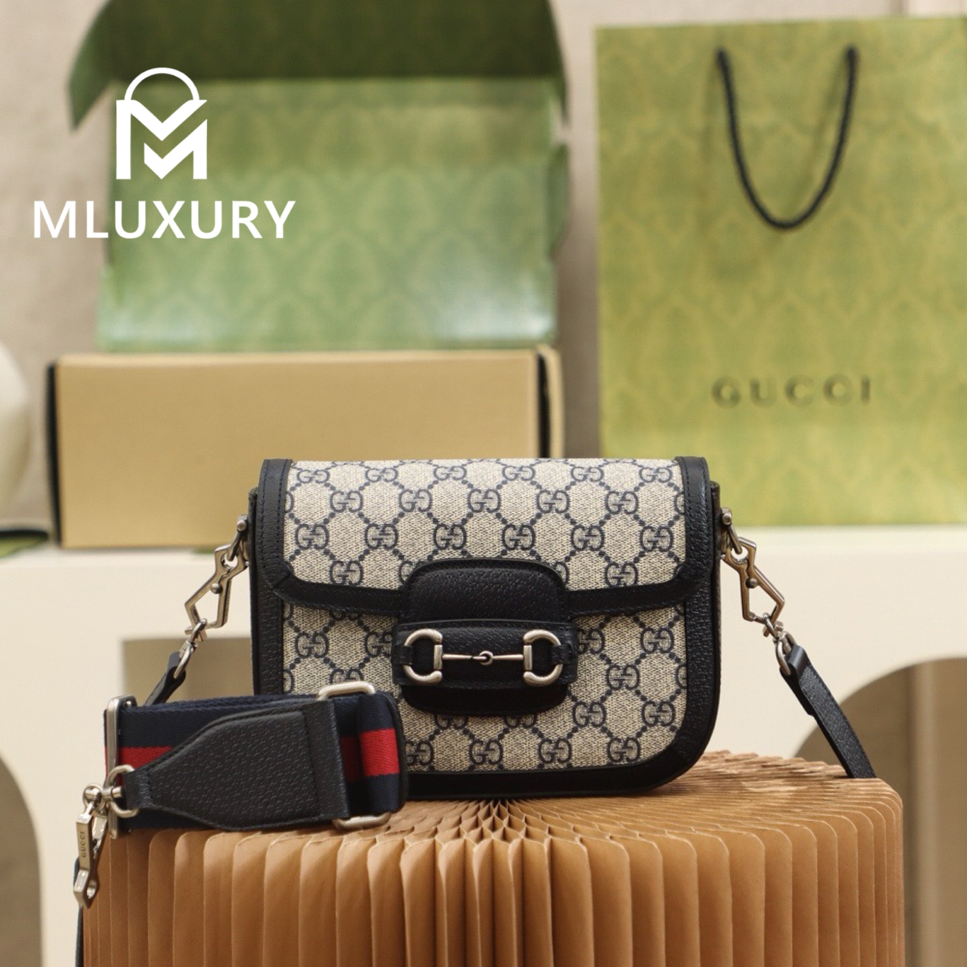 GUCCI Horsebit 1955 Mini New Colorway, Genuine Leather
