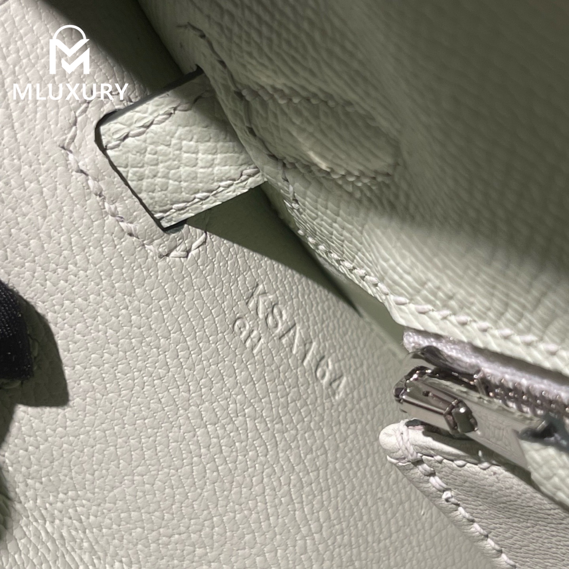 Hermès Kally 25, Epsom leather, Bubble Green, silver hardware