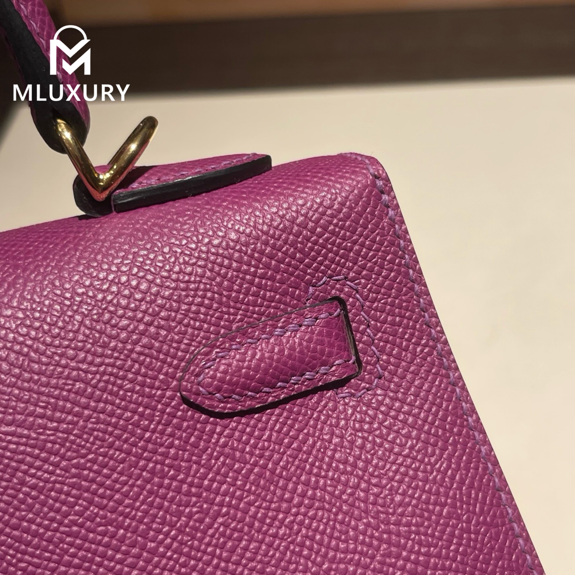 Hermès Kelly 25, Epsom leather, Anemone purple, Gold hardware