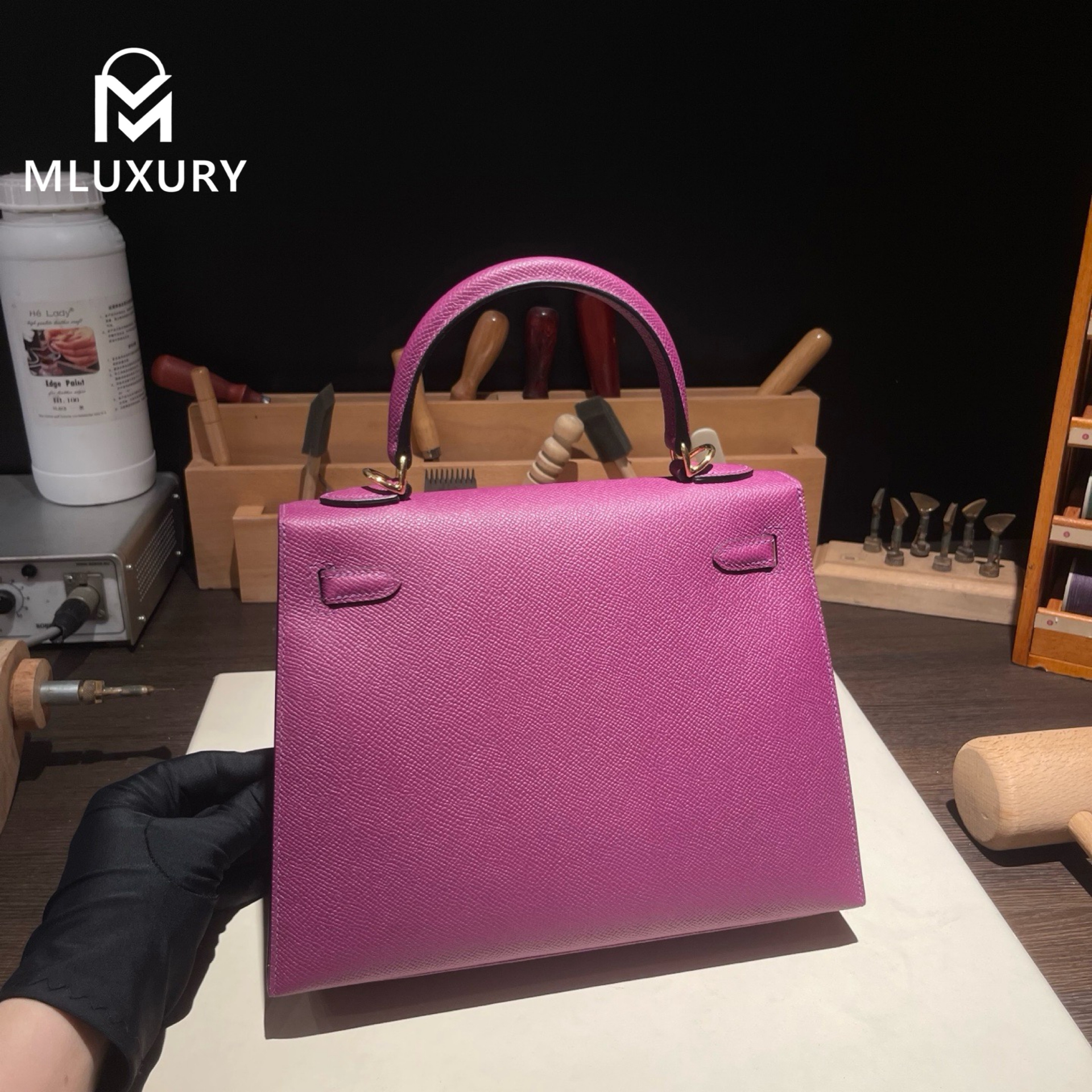 Hermès Kelly 25, Epsom leather, Anemone purple, Gold hardware