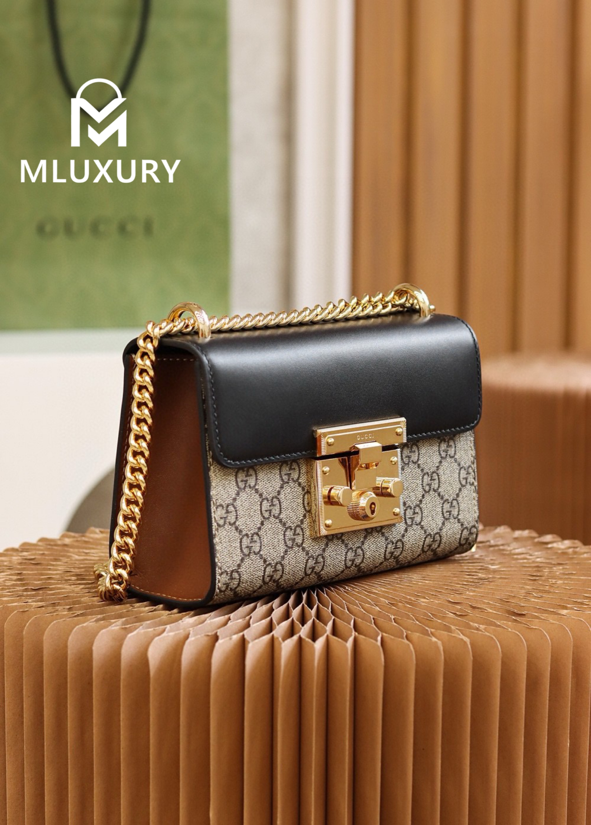 GUCCI Padlock, Genuine Leather