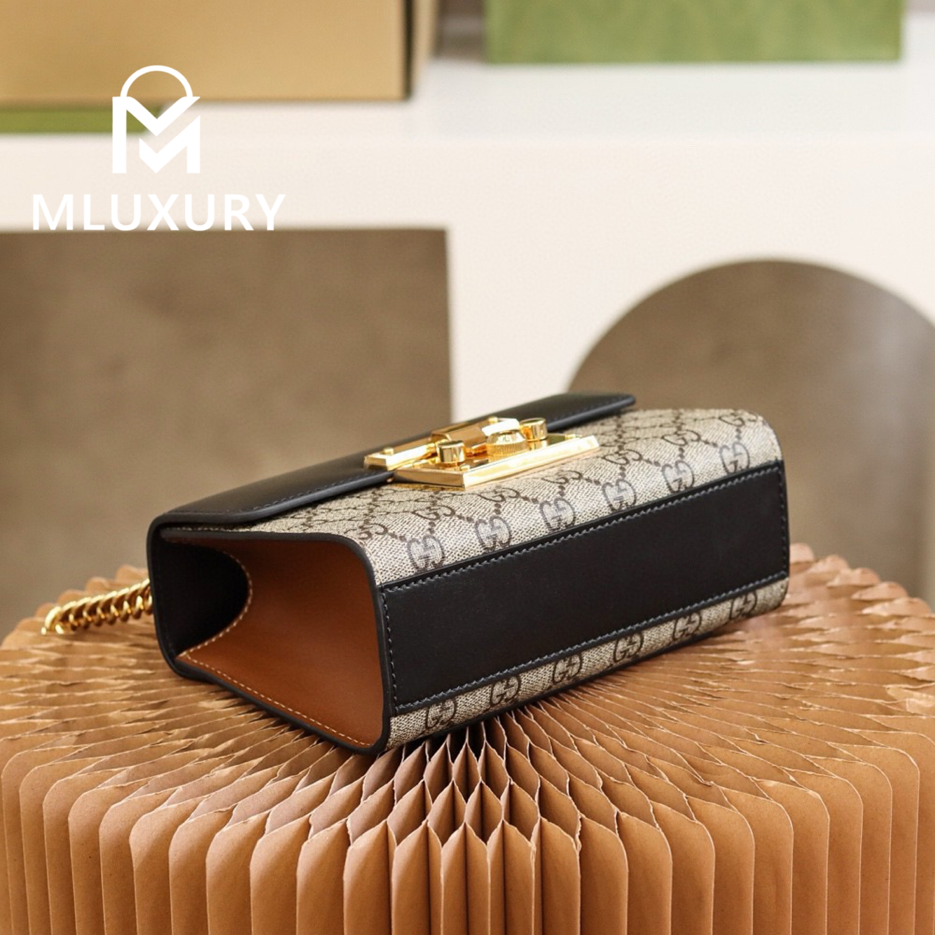 GUCCI Padlock, Genuine Leather
