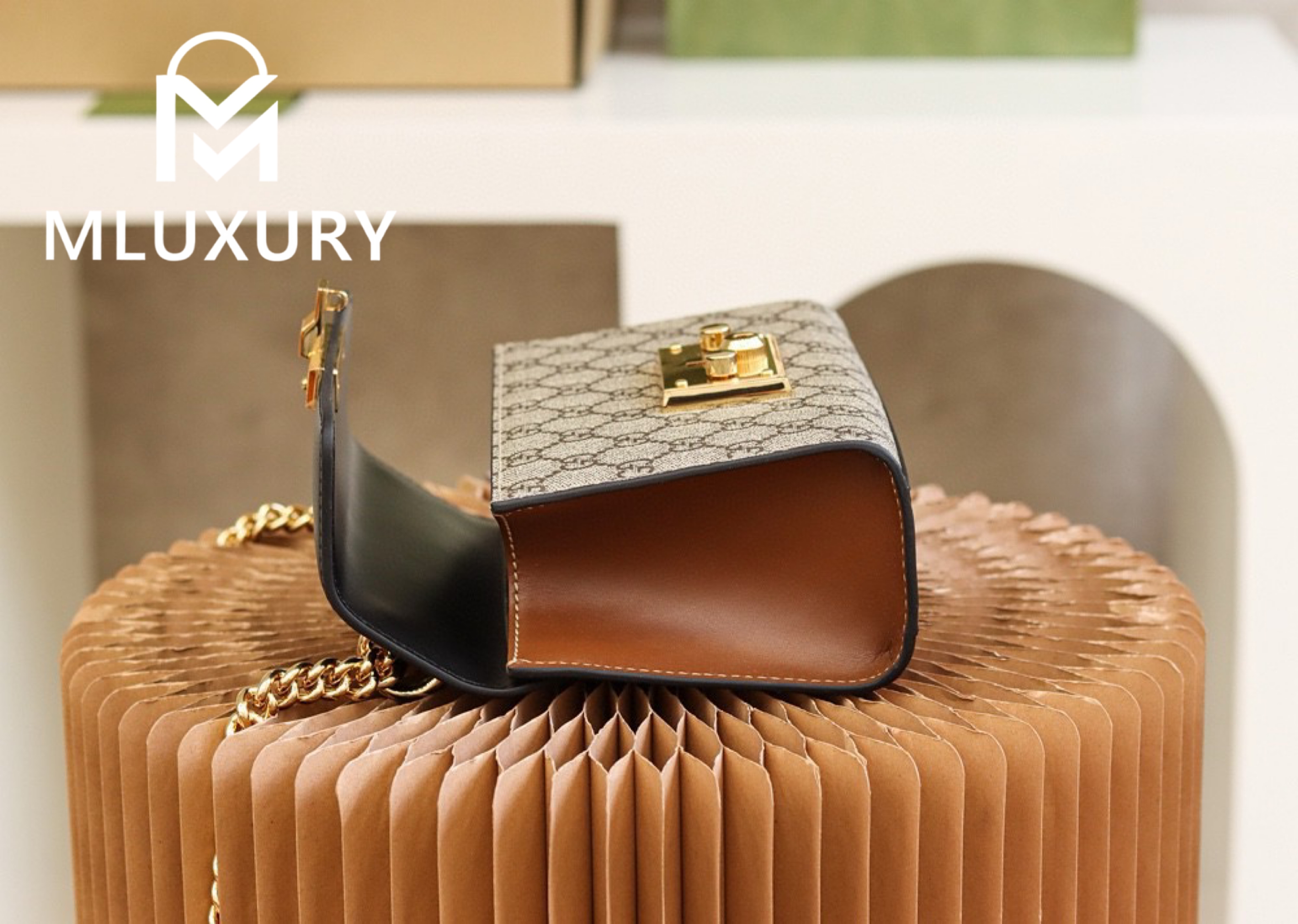 GUCCI Padlock, Genuine Leather