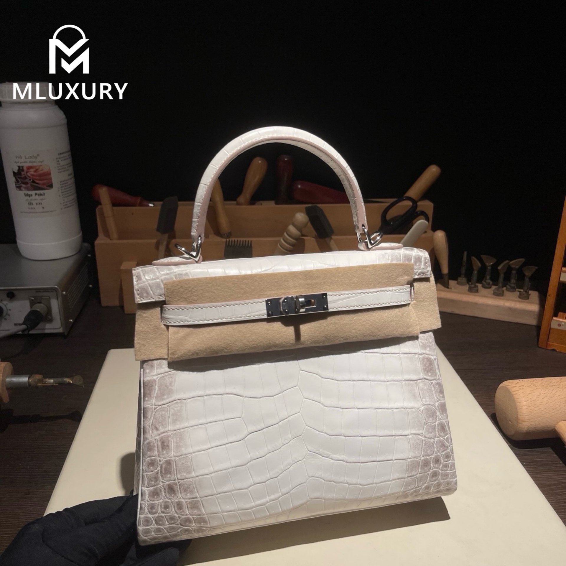 Hermès Kelly 25, Himalaya, silver hardware