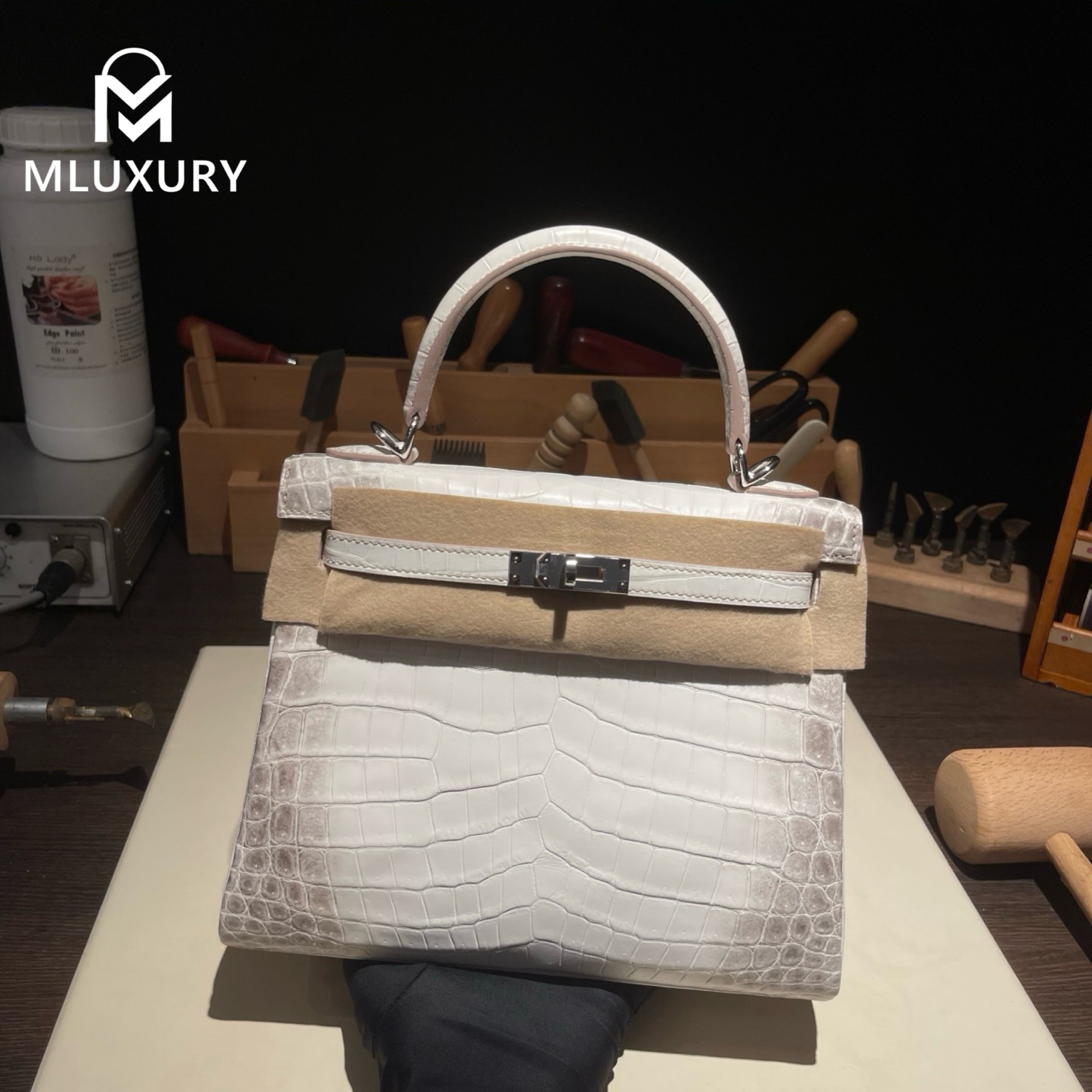 Hermès Kelly 25, Himalaya, silver hardware