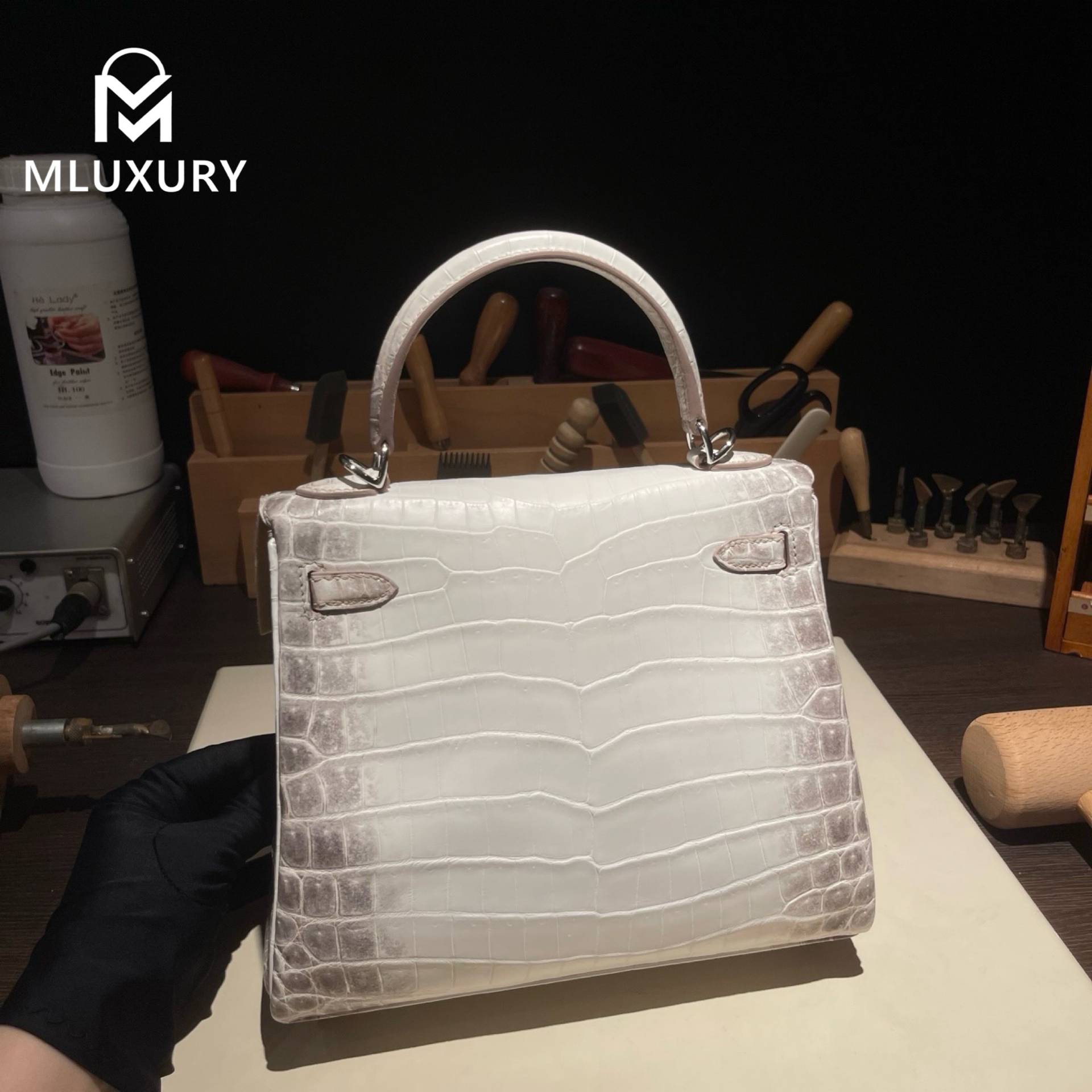 Hermès Kelly 25, Himalaya, silver hardware