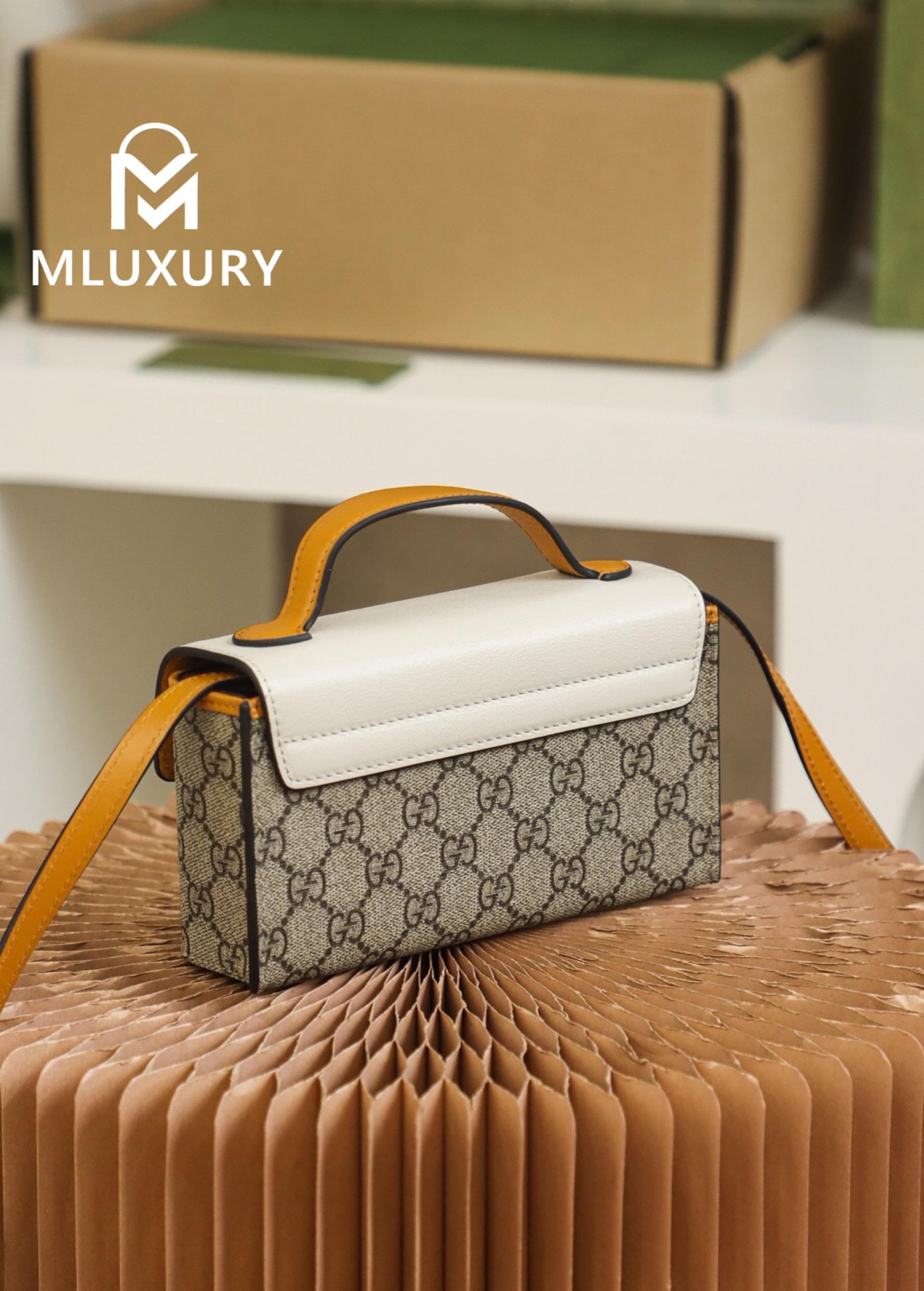 GUCCI Padlock Mini Bag with Lock, Genuine Leather