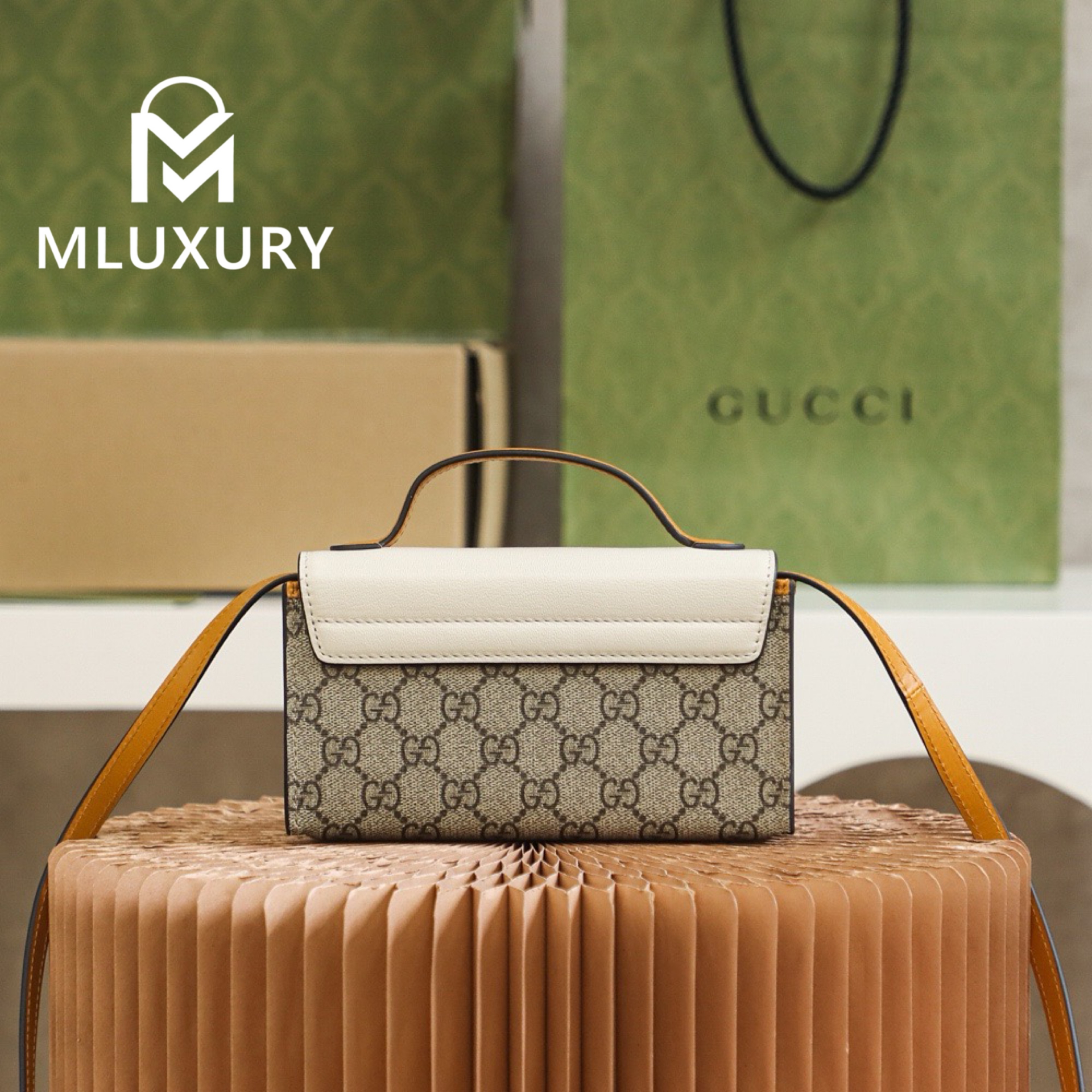 GUCCI Padlock Mini Bag with Lock, Genuine Leather