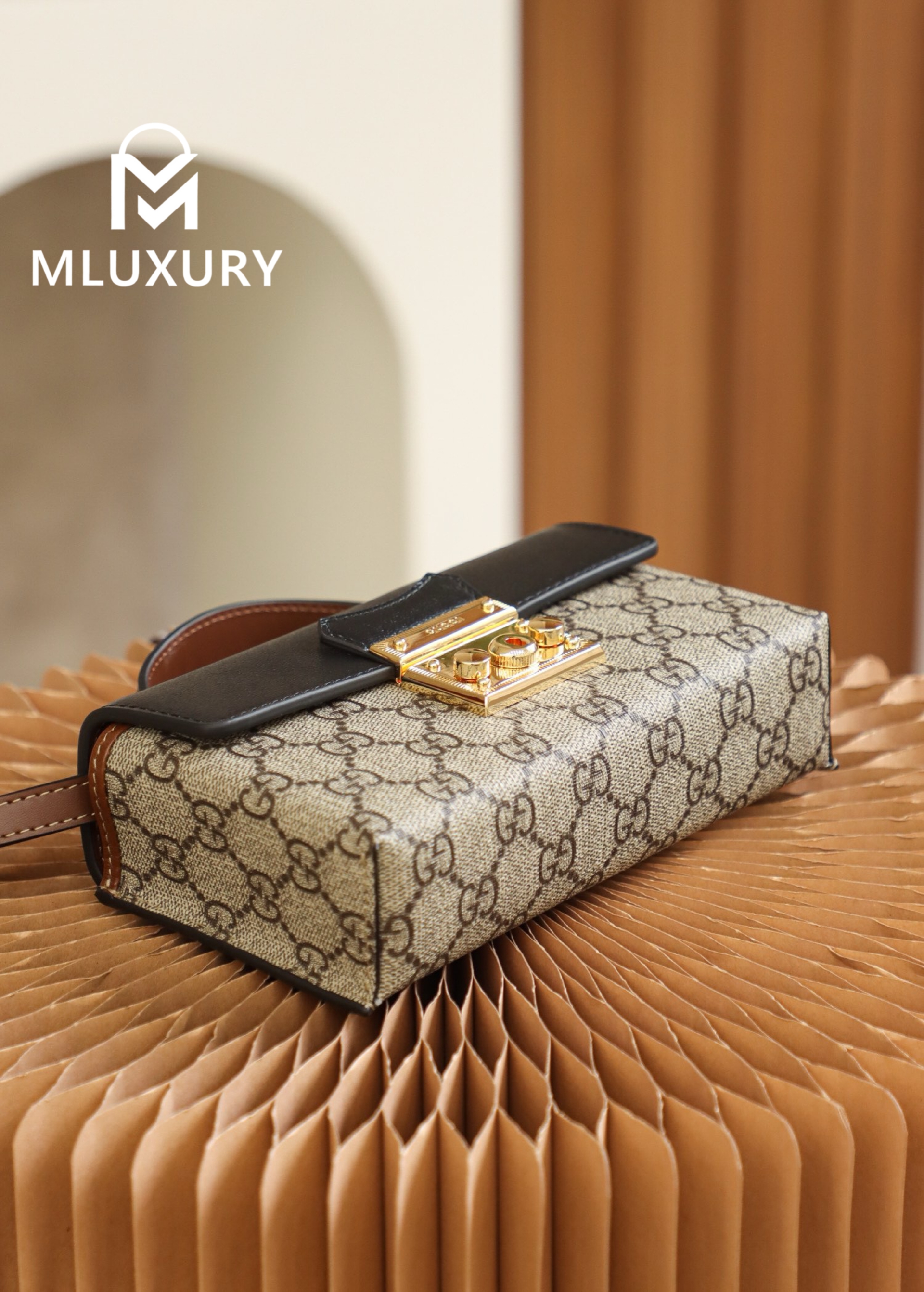 GUCCI Padlock Mini Bag with Lock, Genuine Leather