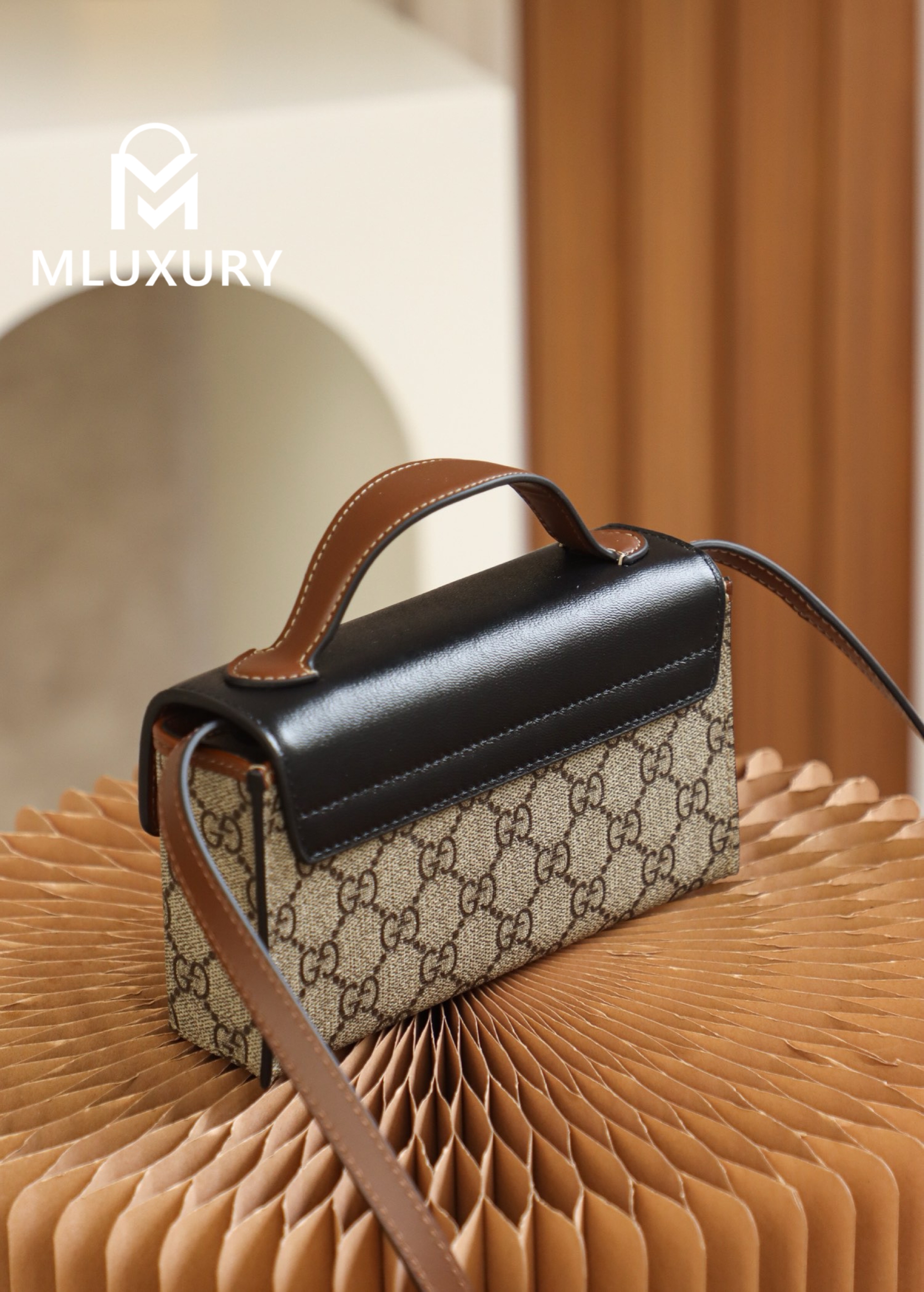 GUCCI Padlock Mini Bag with Lock, Genuine Leather