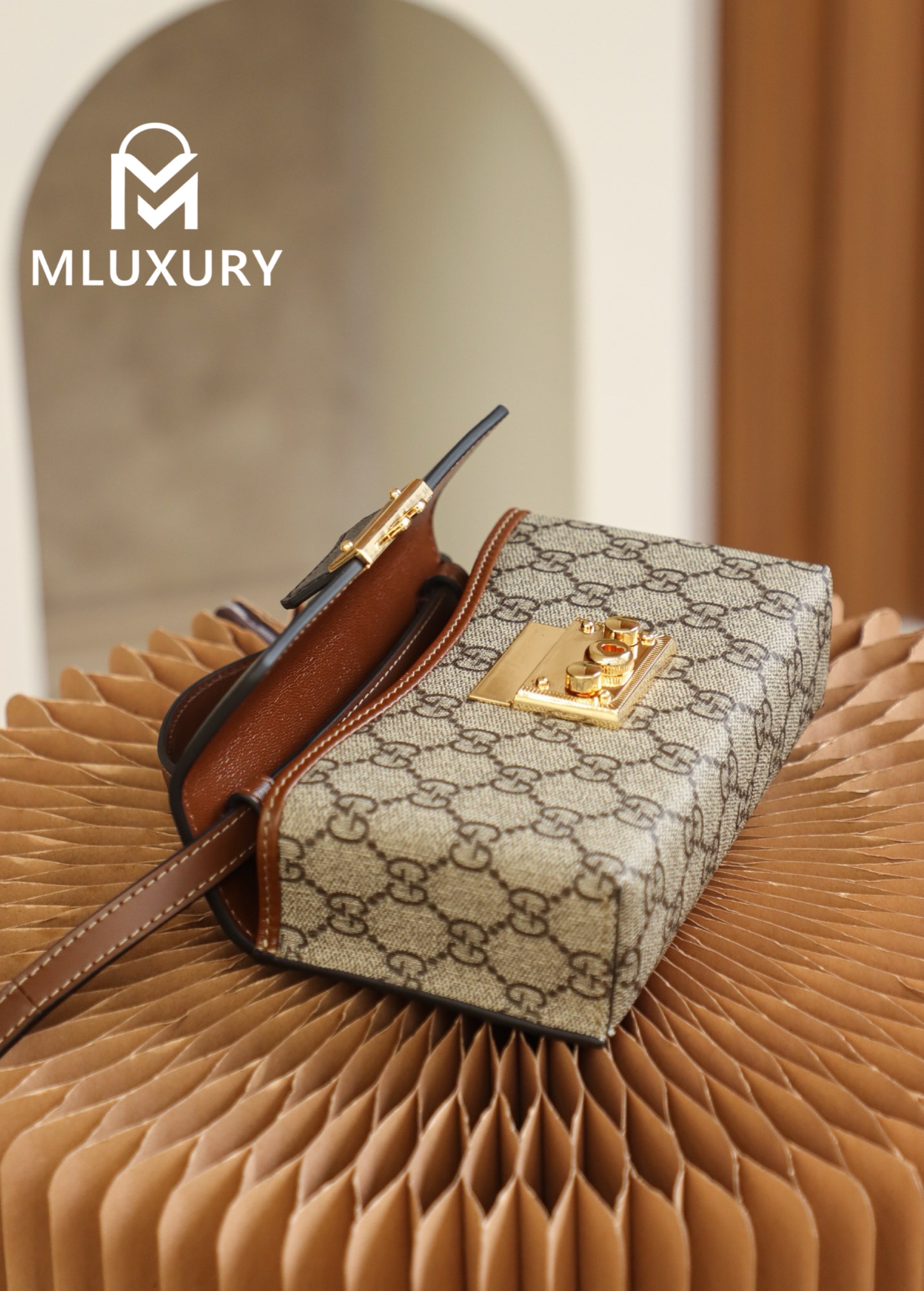 GUCCI Padlock Mini Bag with Lock, Genuine Leather