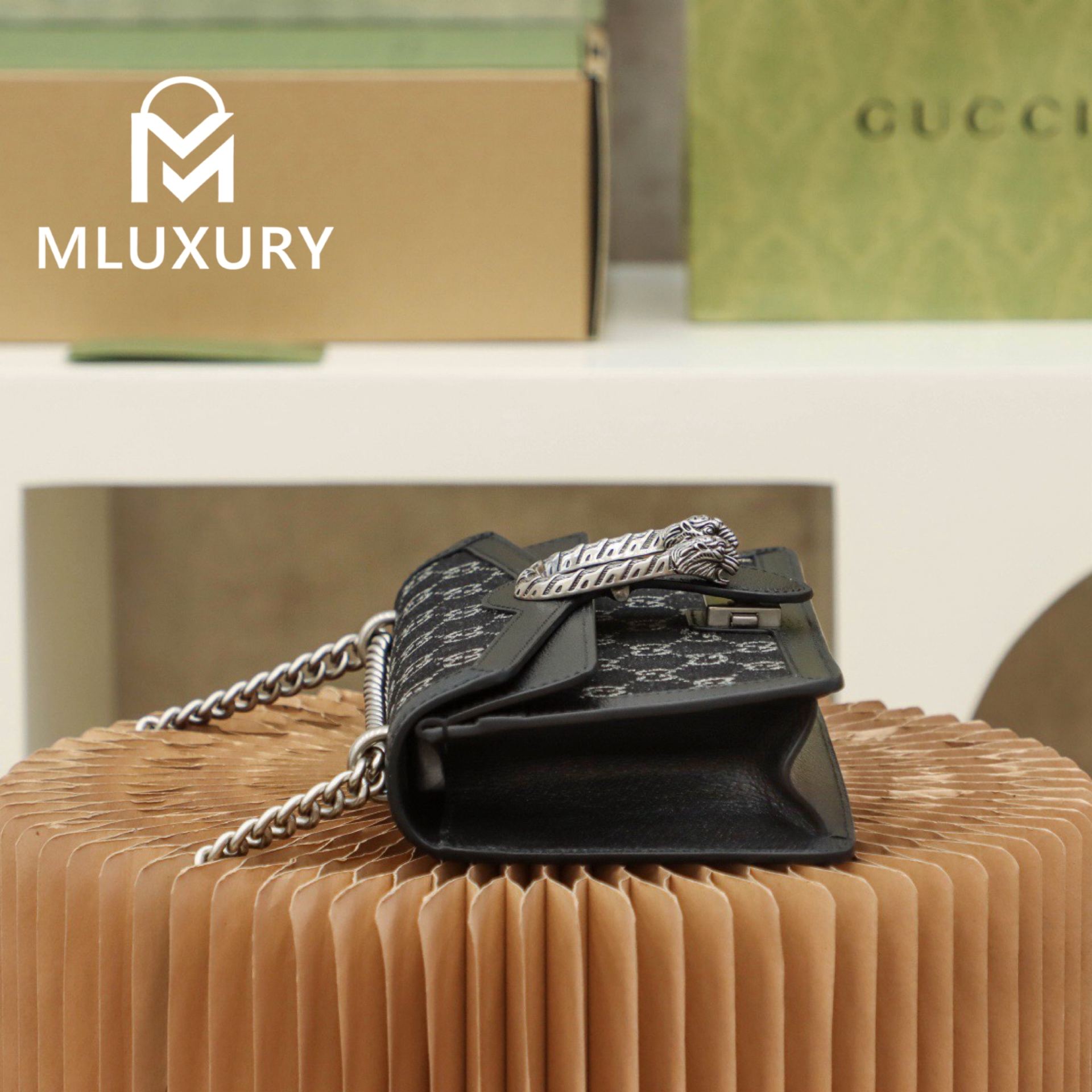GUCCI Dionysus Denim 25, Genuine Leather