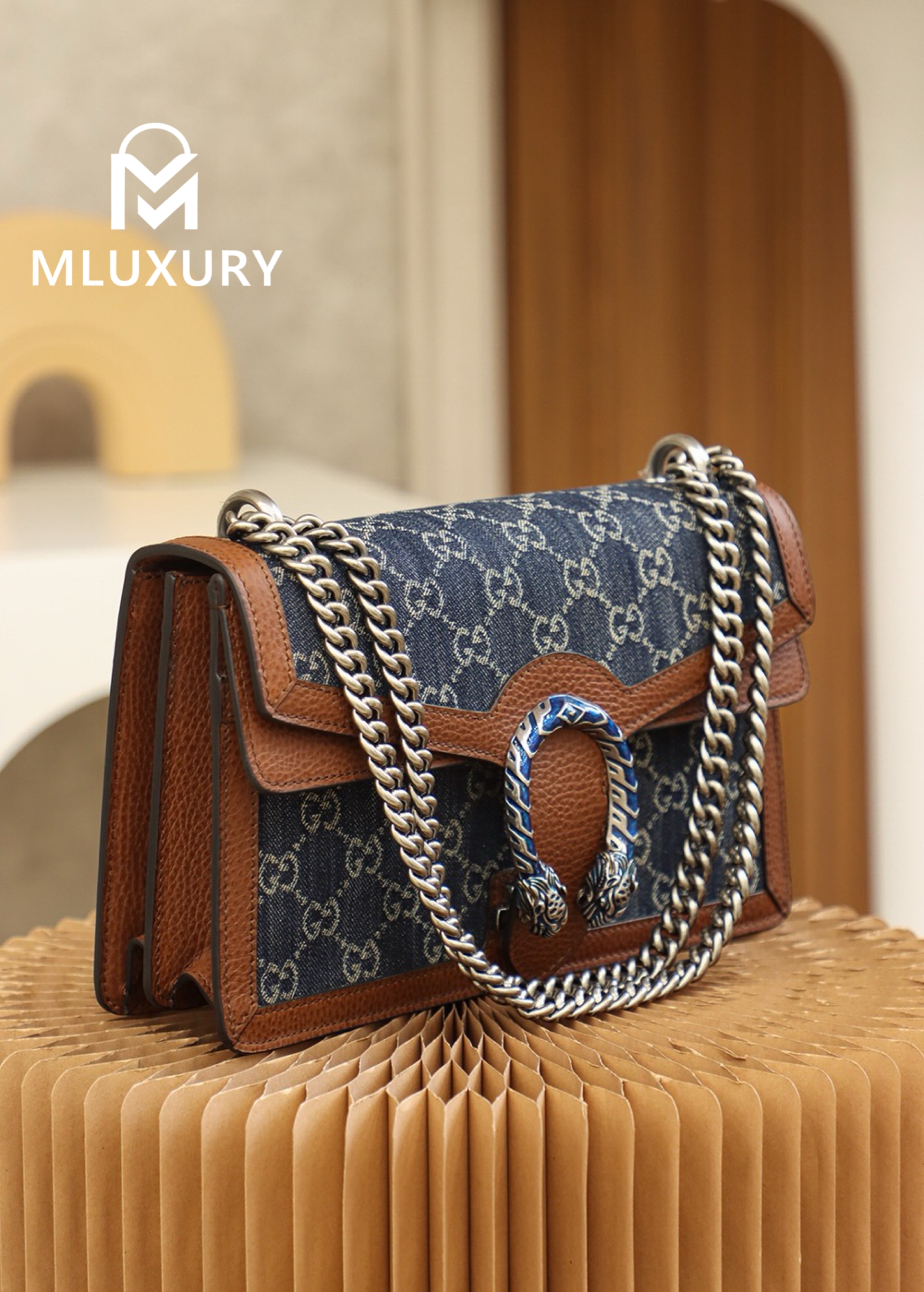 GUCCI Dionysus Denim Vintage Denim Bag
