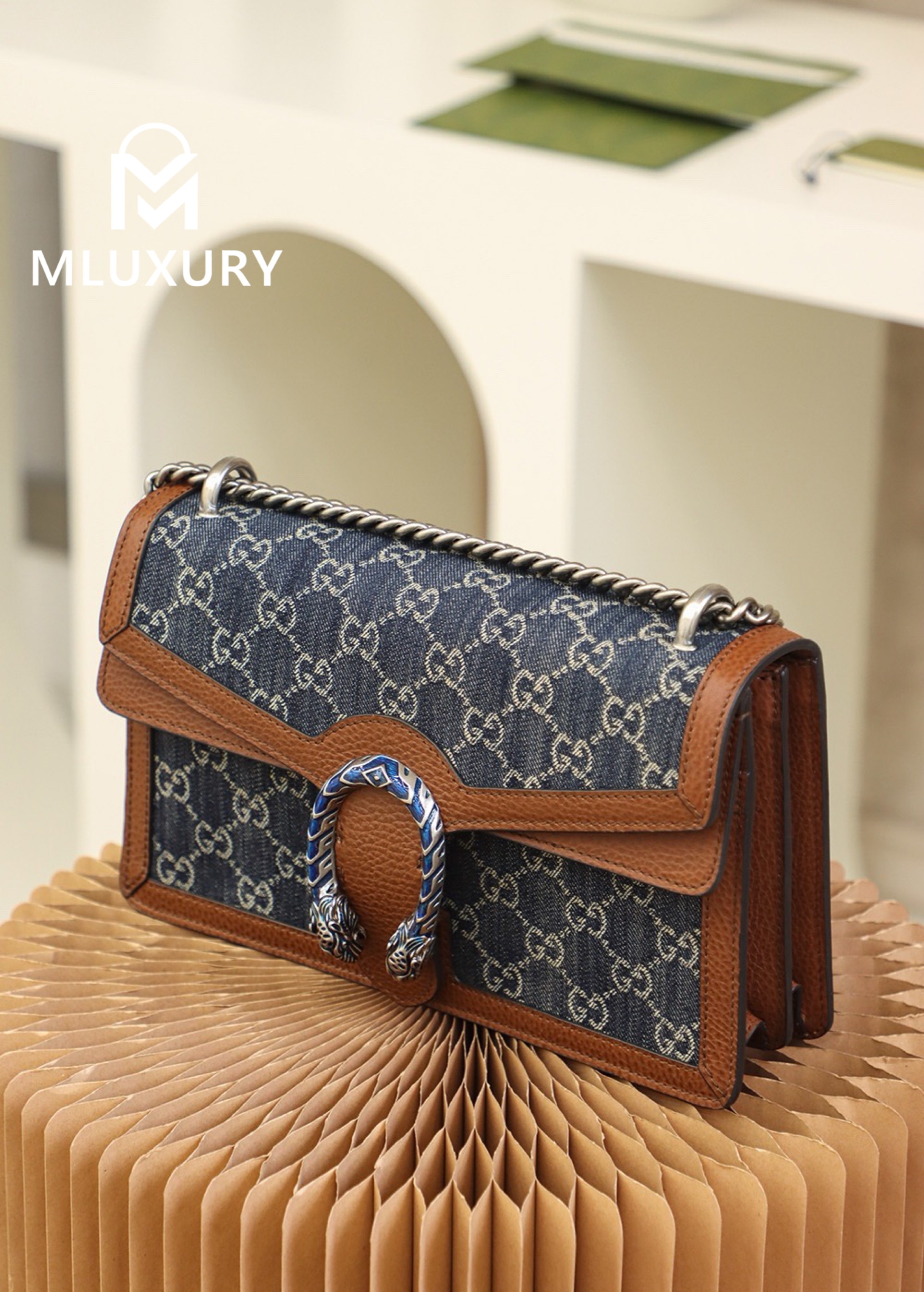 GUCCI Dionysus Denim Vintage Denim Bag