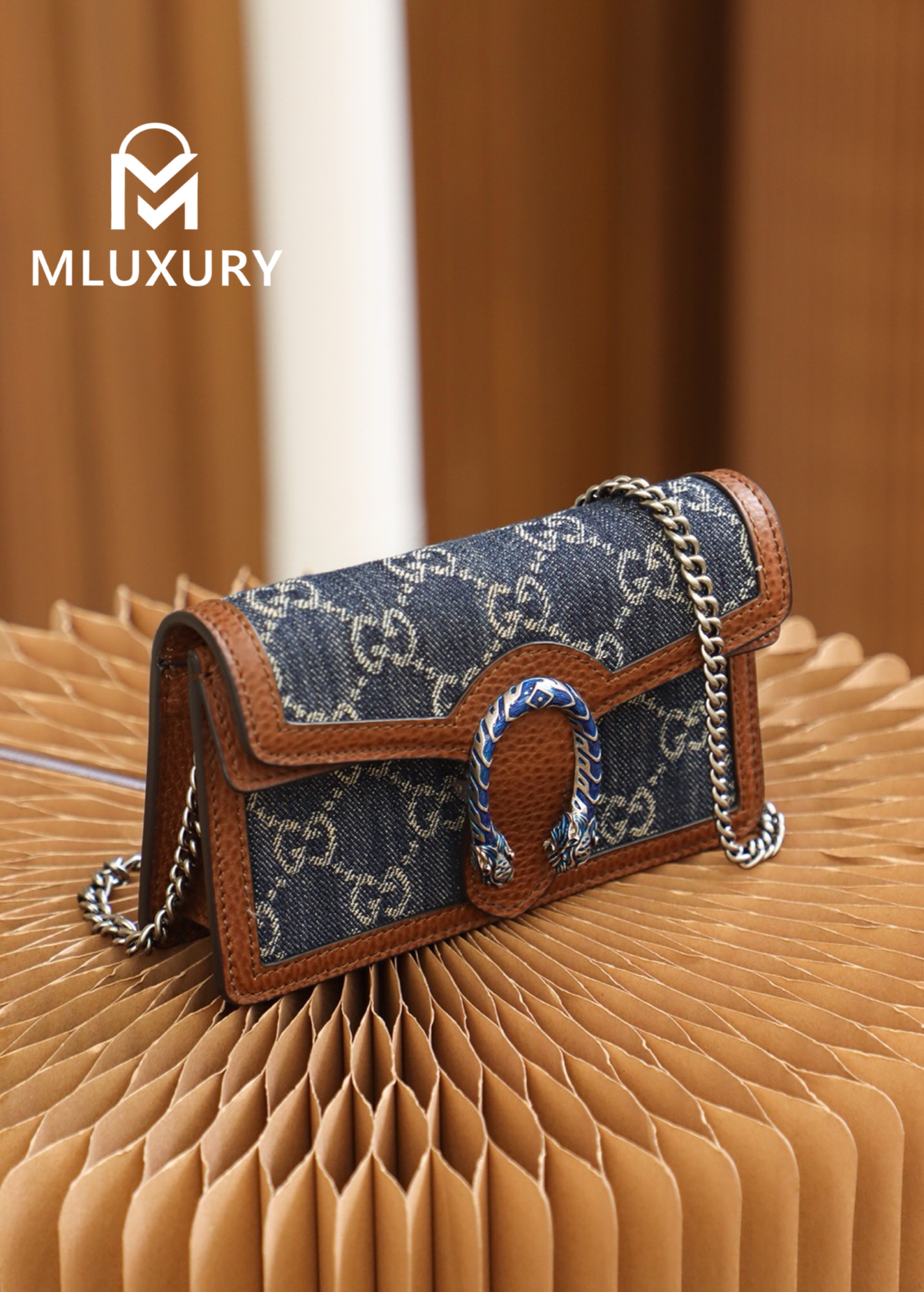 GUCCI Dionysus Vintage Denim Collection, Original Leather